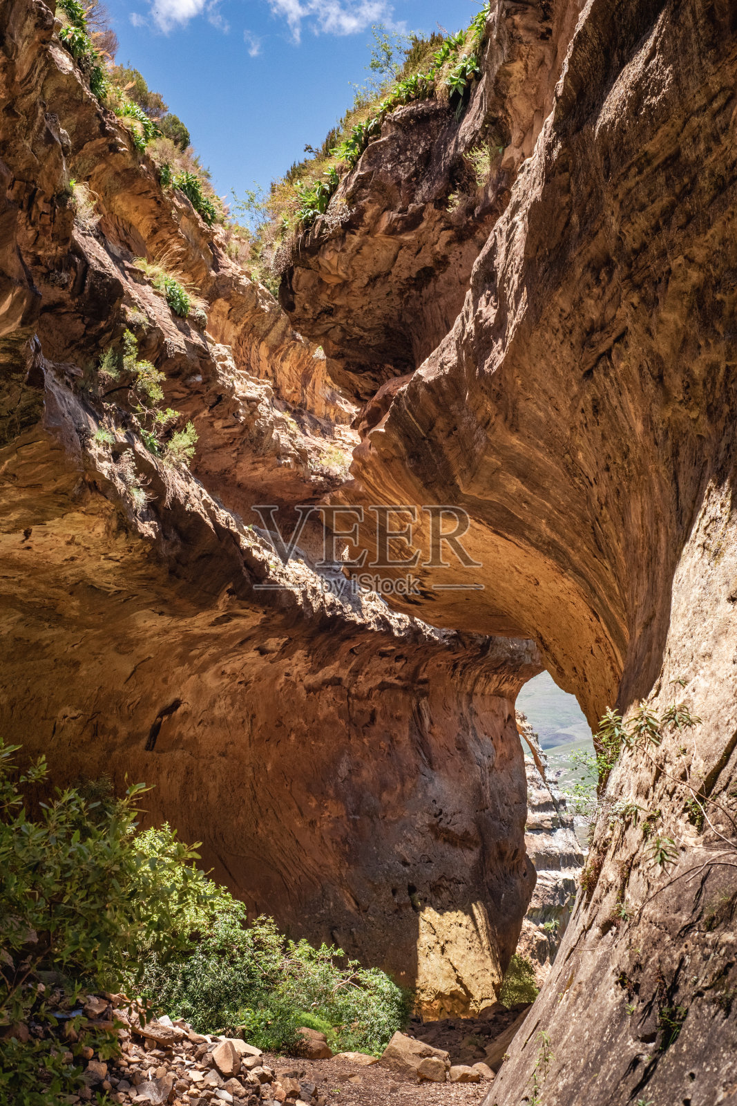 南非金门高地国家公园回声峡谷徒步旅行之巅照片摄影图片