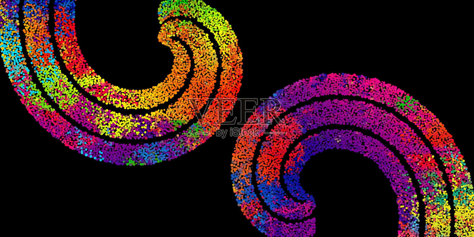 现代风格中鲜明的抽象形象插画图片素材