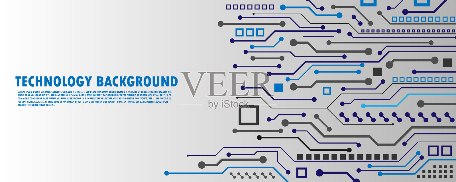 未来技术抽象几何网线电路板布局连接数字数据背景插画图片素材