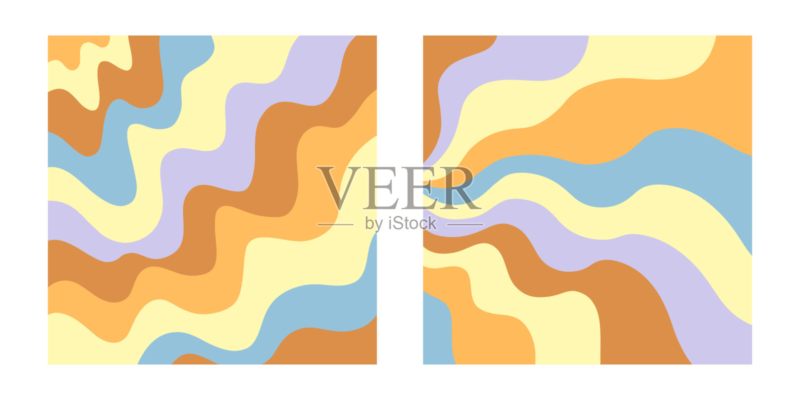 复古70年代抽象背景封面设置插画图片素材