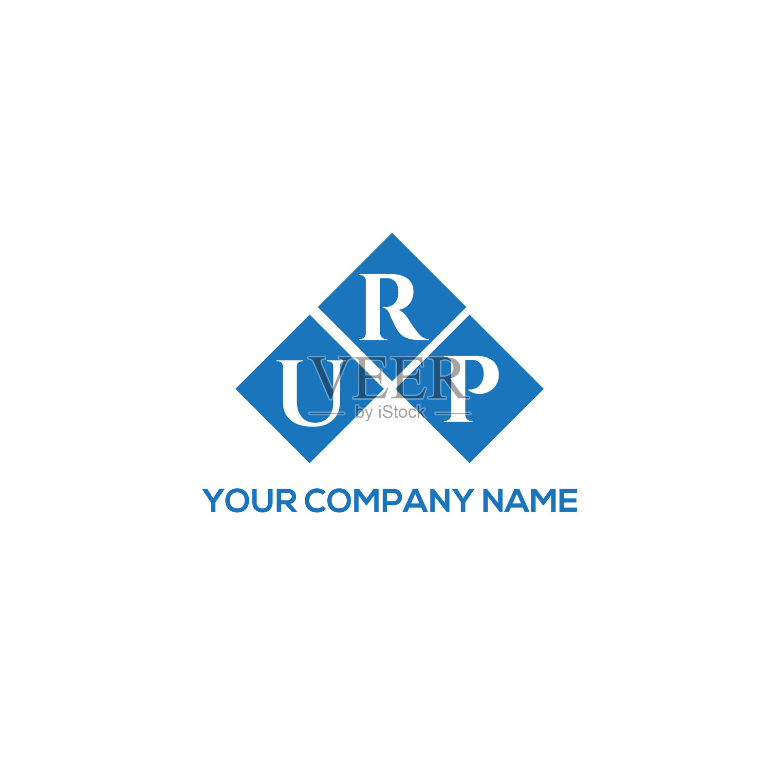 Urp字母标志设计在白色背景Urp插画图片素材