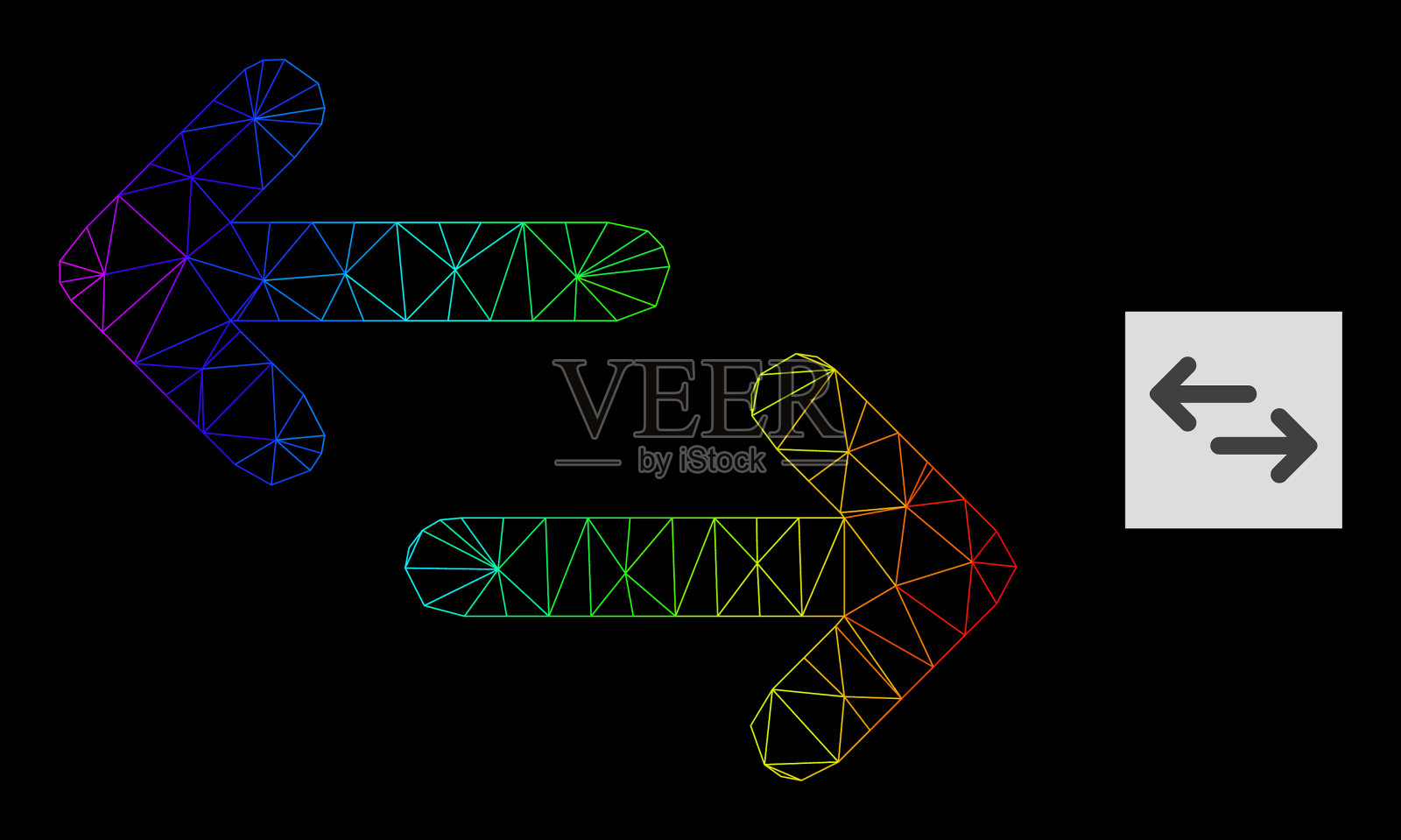 谱梯度多边形网络交换插画图片素材