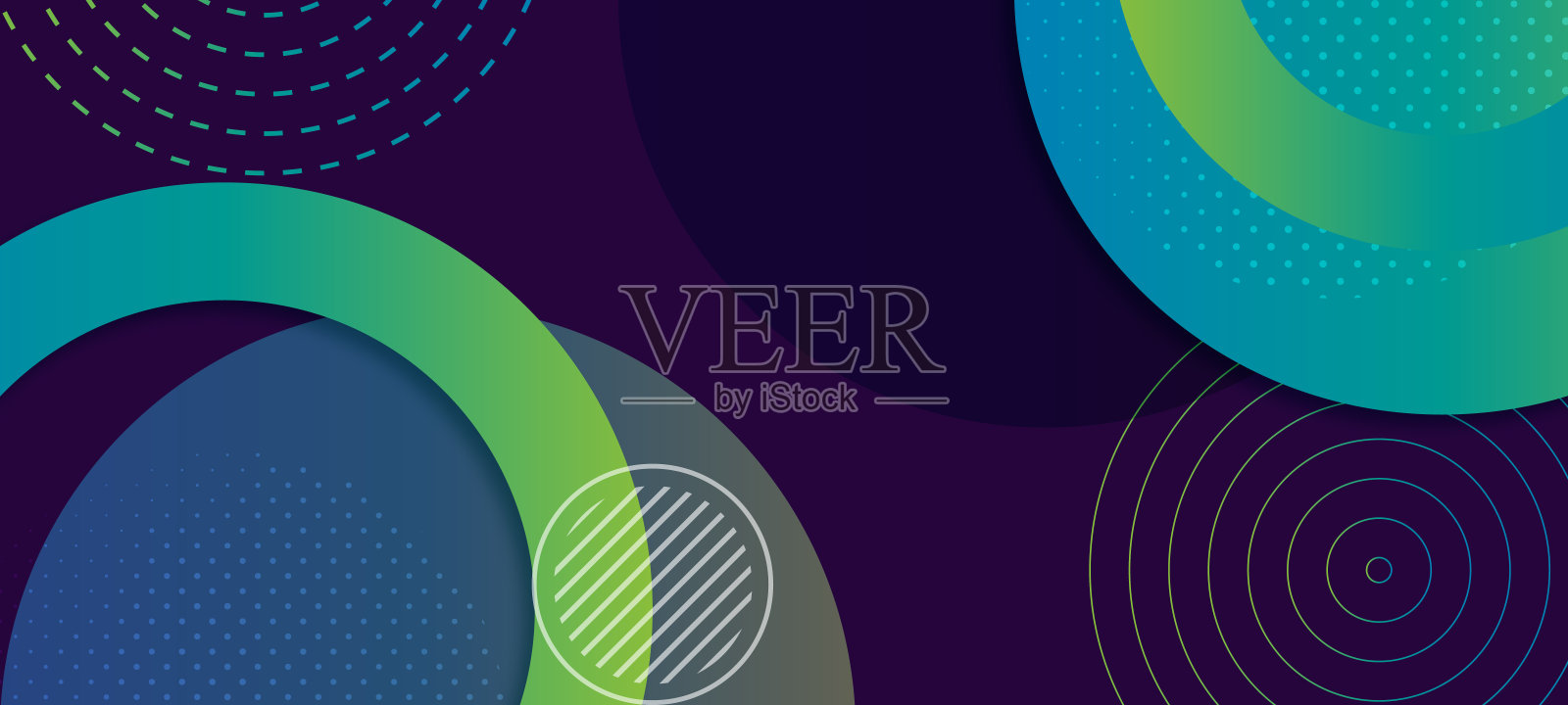 抽象绿色梯度几何形状圆形背景。现代的背景。可以用于登陆页，书籍封面，小册子，传单，杂志，任何品牌，横幅，标题，演示文稿，和墙纸背景插画图片素材