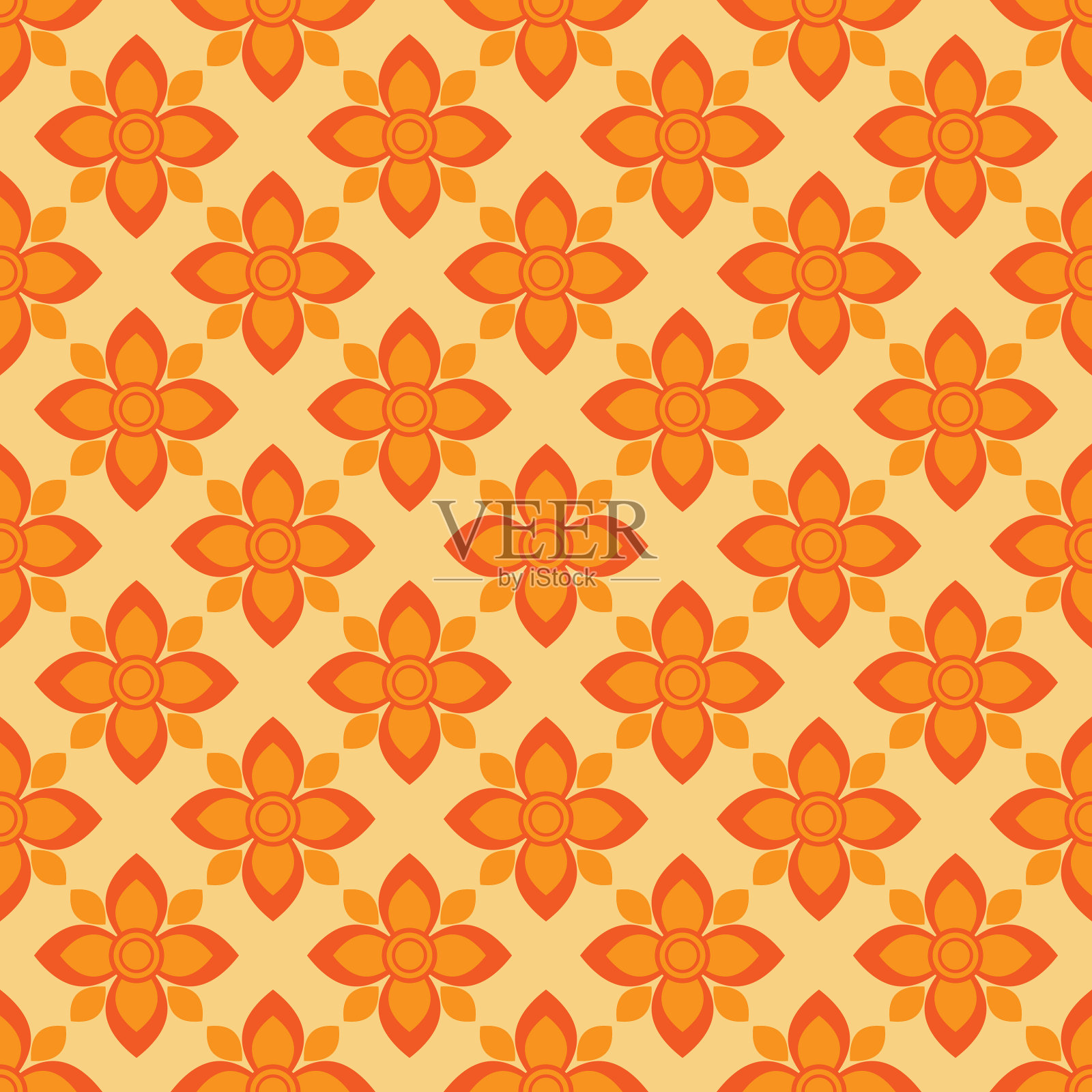 抽象花卉图案07插画图片素材