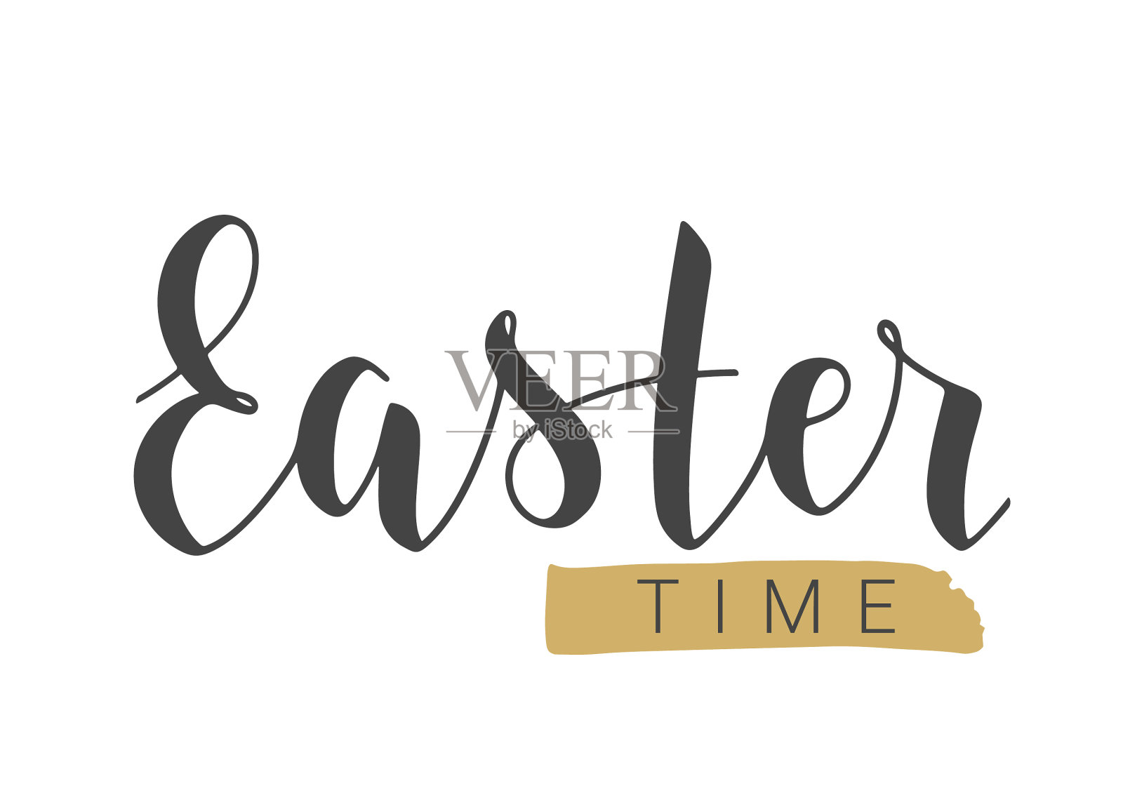 手写的复活节信件插画图片素材