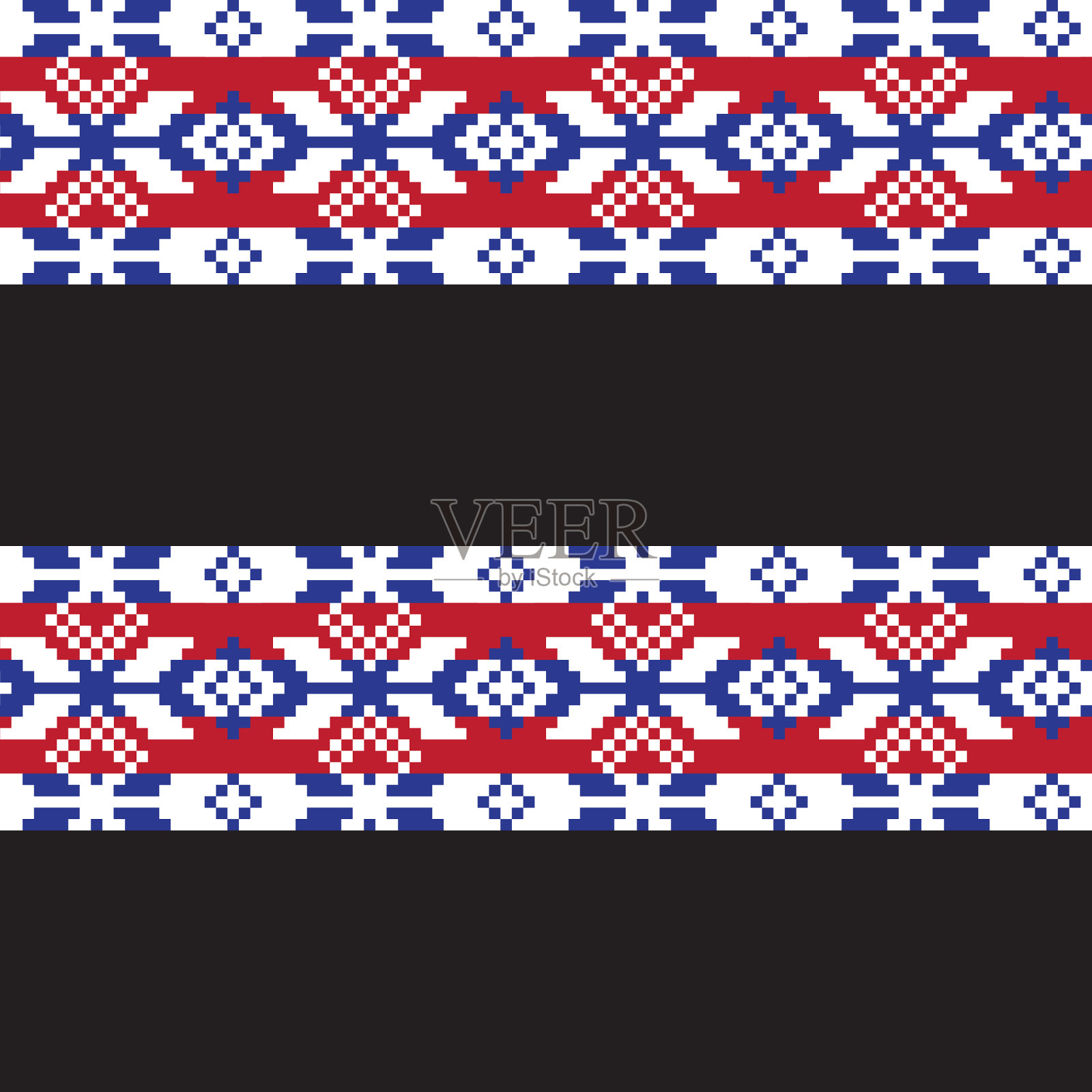 圣诞集市岛无缝图案设计插画图片素材