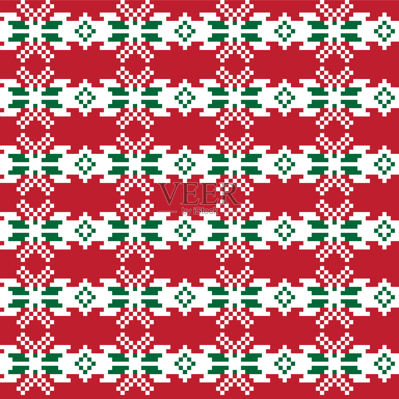 圣诞集市岛无缝图案设计插画图片素材