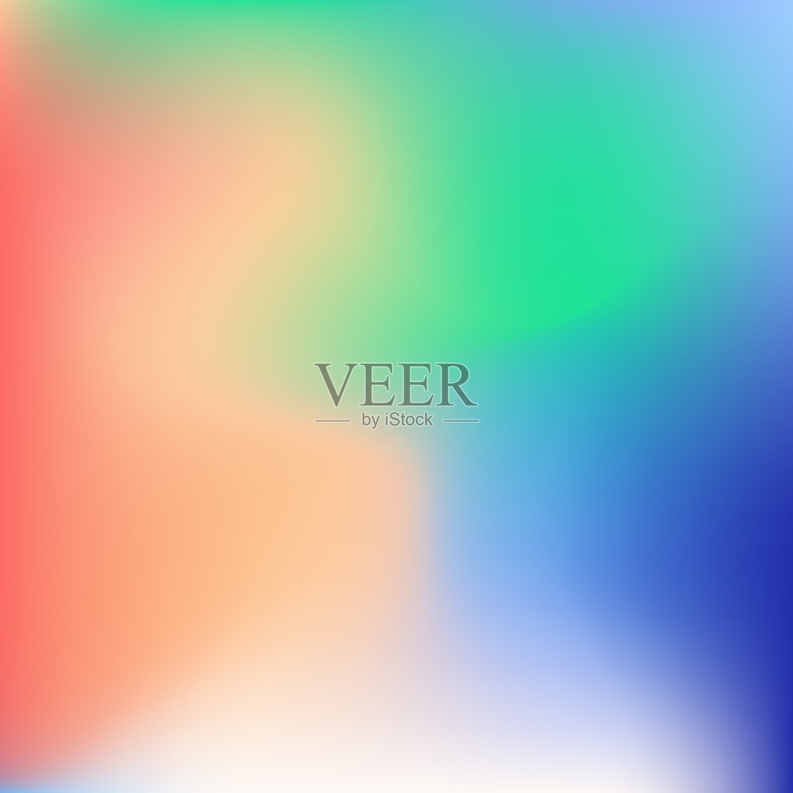 模糊梯度与彩色波浪移动插画图片素材