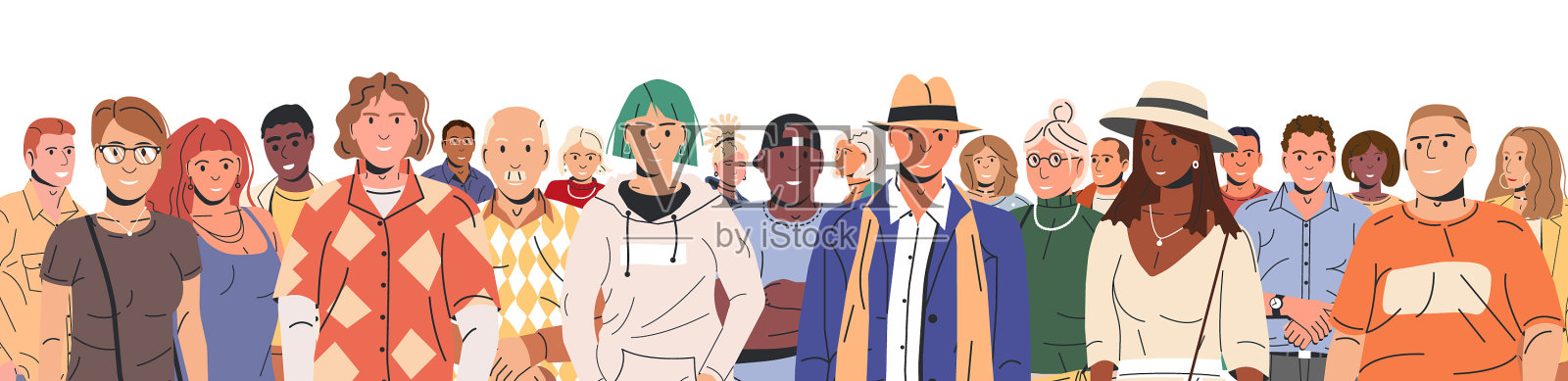 多元文化和多种族人群设计元素图片