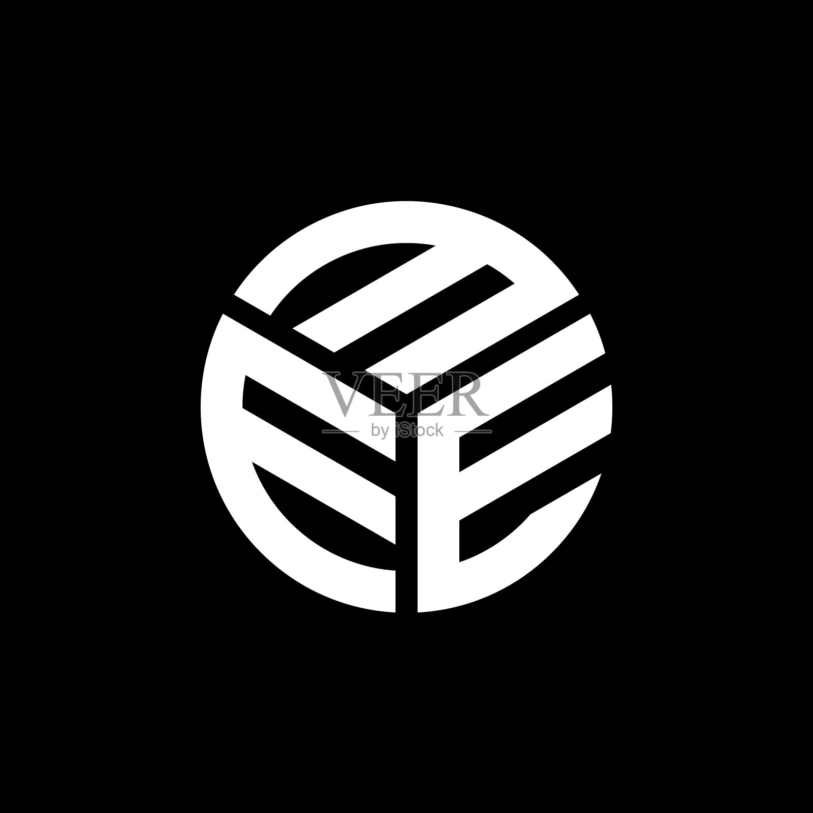 Mee字母标志设计在黑色背景Mee插画图片素材