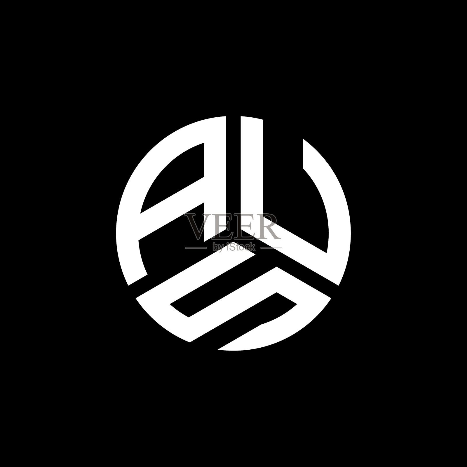 澳字母标志设计在白色背景澳插画图片素材