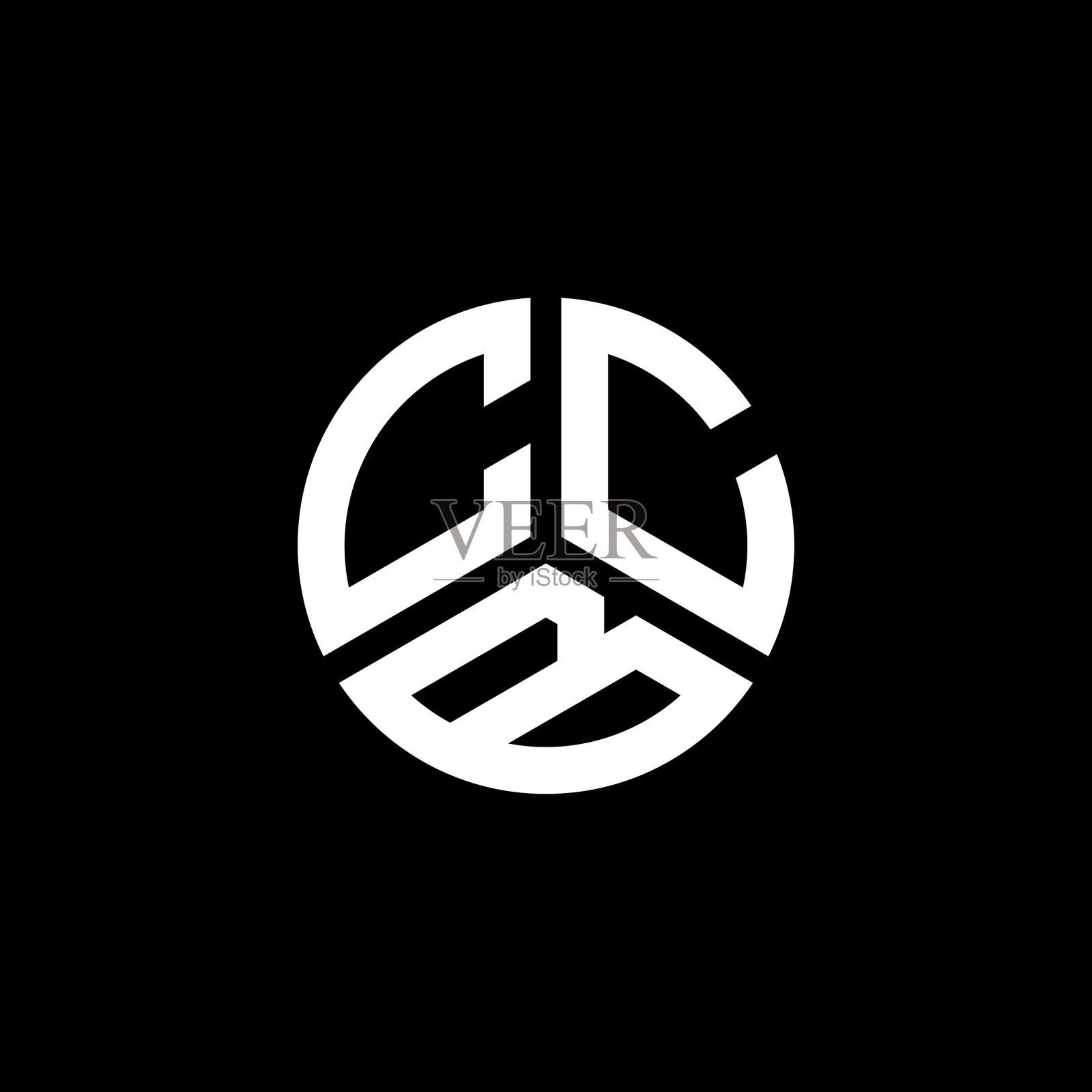 建行字母标志设计，白底建行插画图片素材