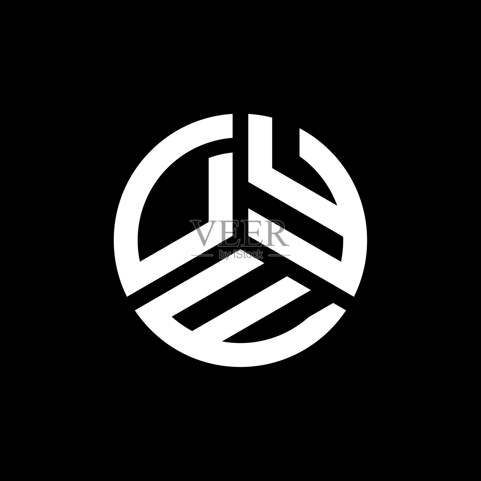 在白底染料上染字母标志设计插画图片素材