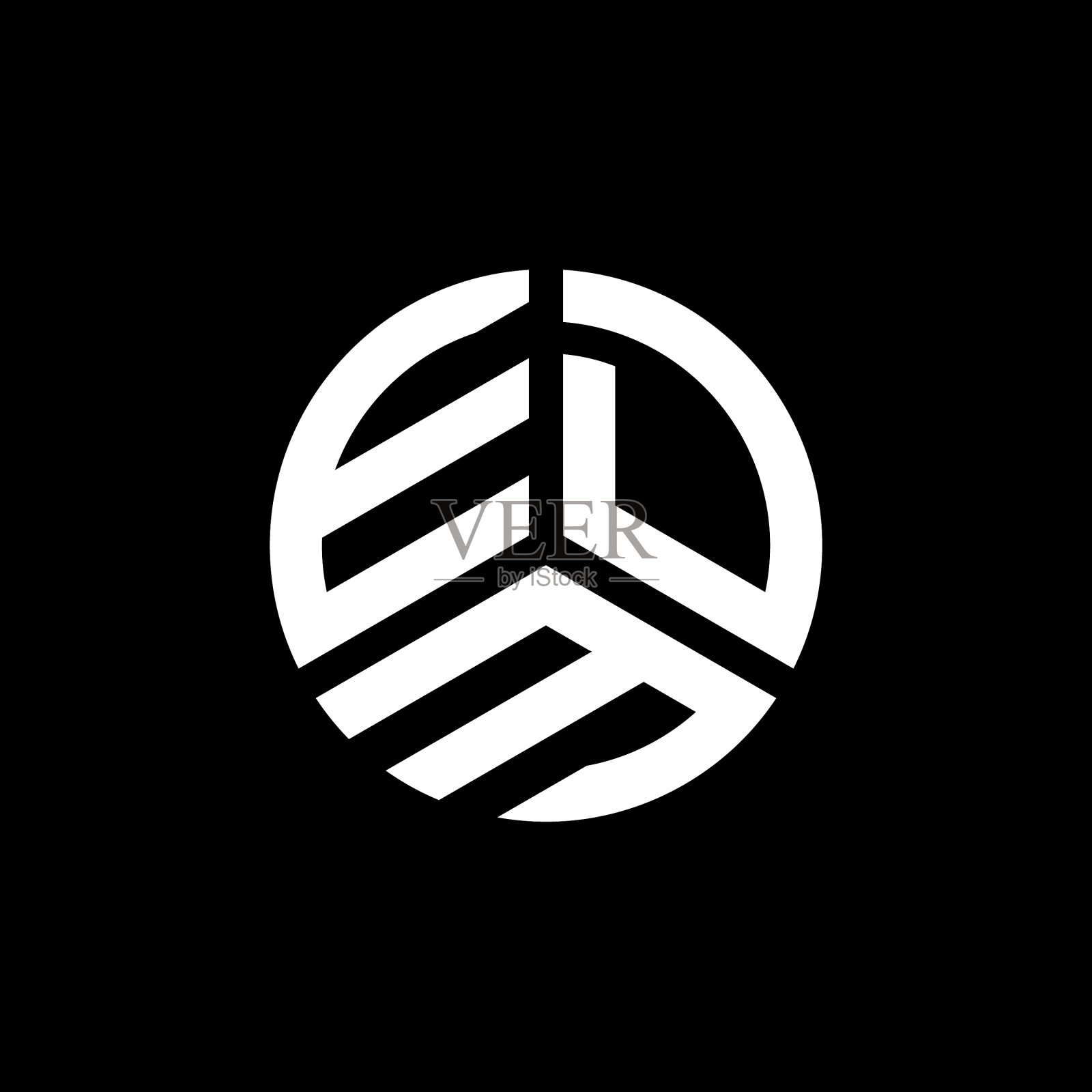 电火花字母标志设计在白色背景电火花插画图片素材