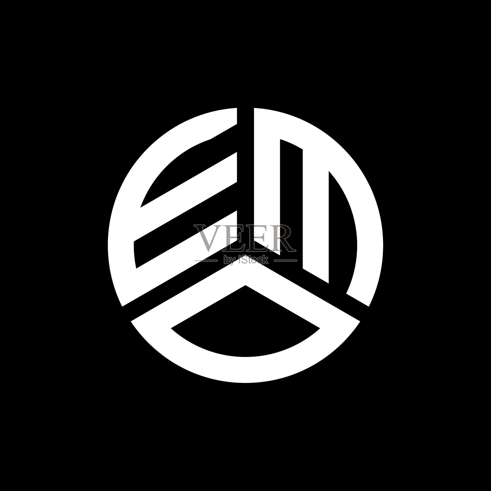 字母logo设计在白底插画图片素材