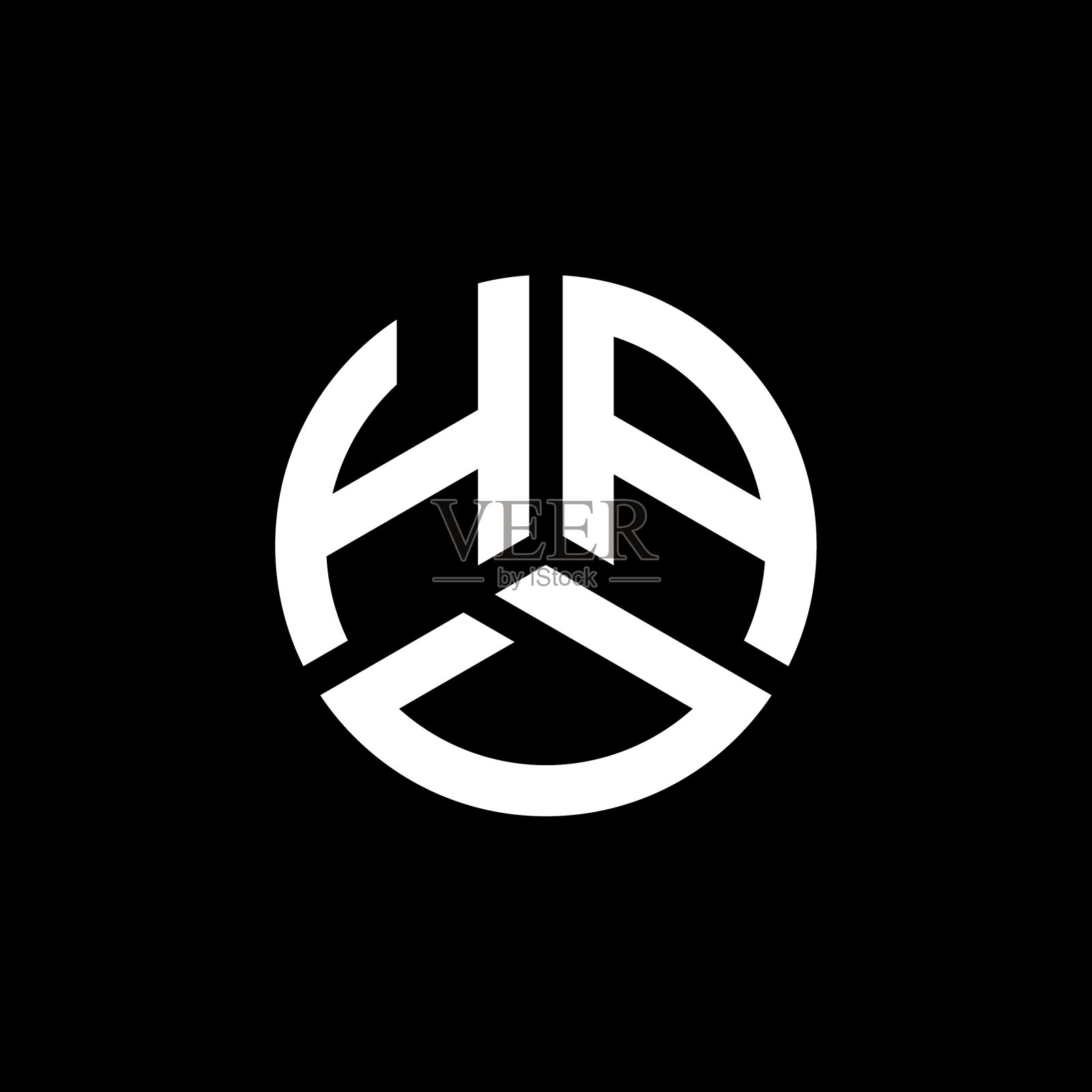 白底上的字母标志设计有了吗插画图片素材