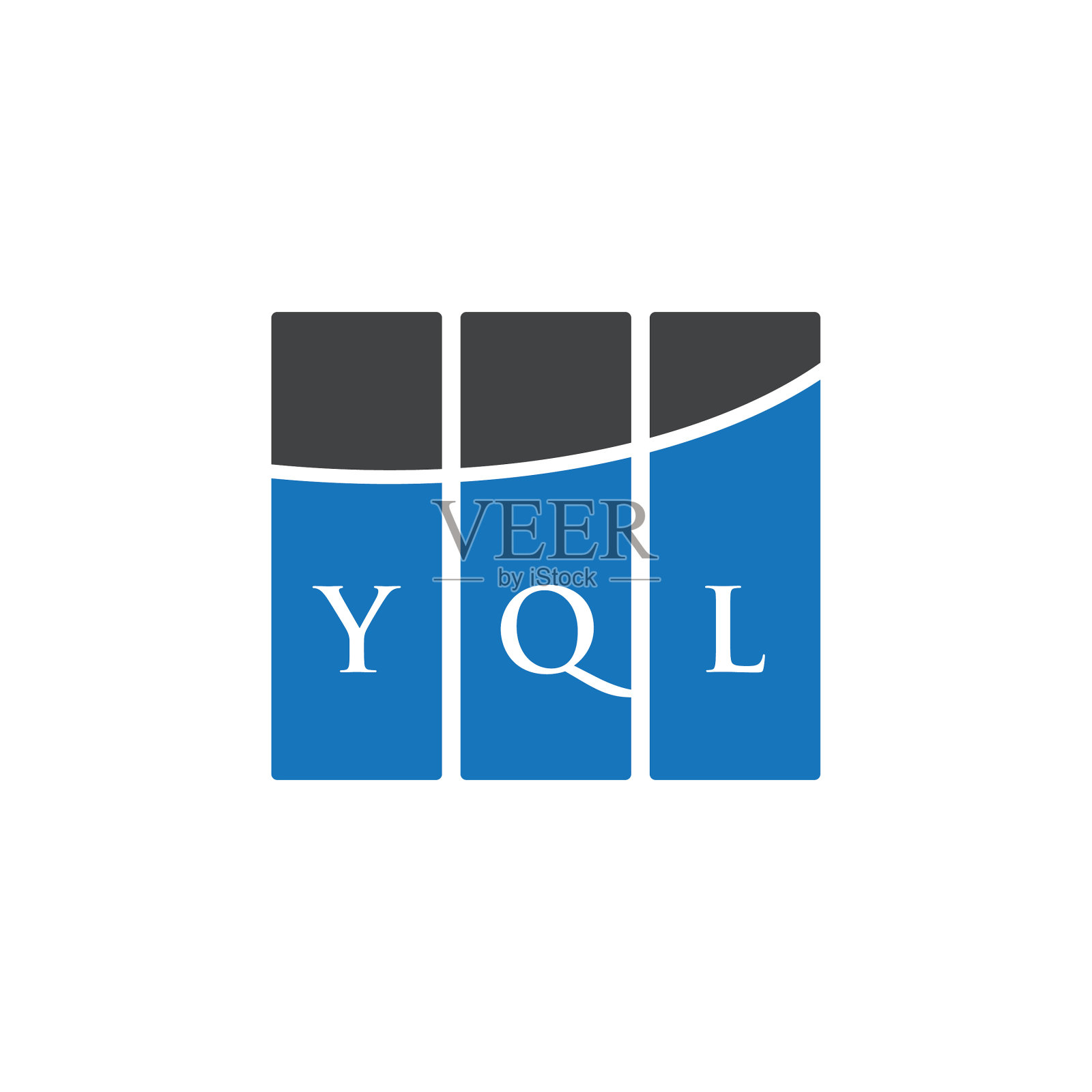 白色背景Yql字母标志设计插画图片素材