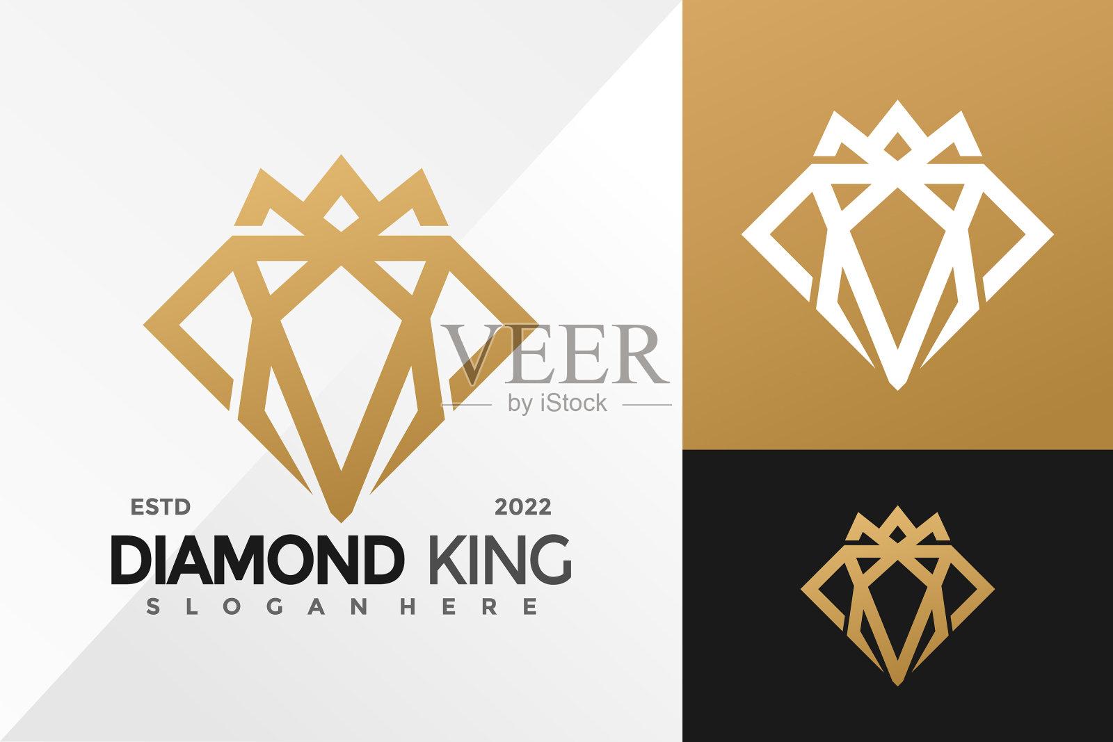 字母m菱形王标志设计插画图片素材