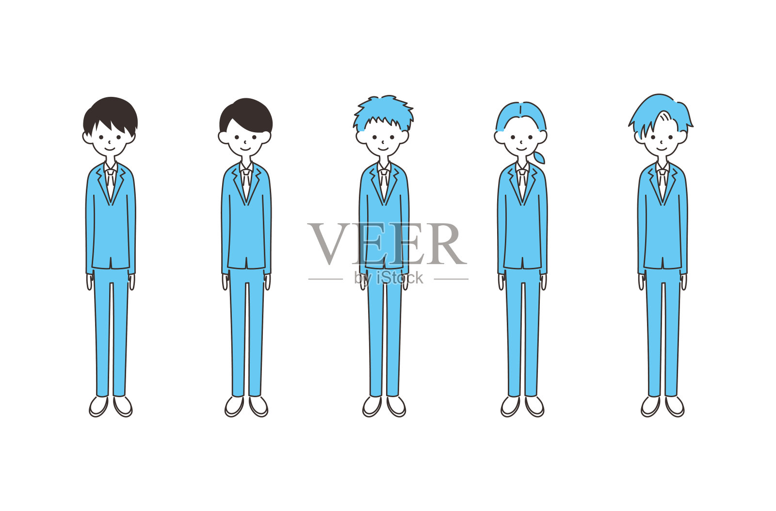 西装男插画图片素材