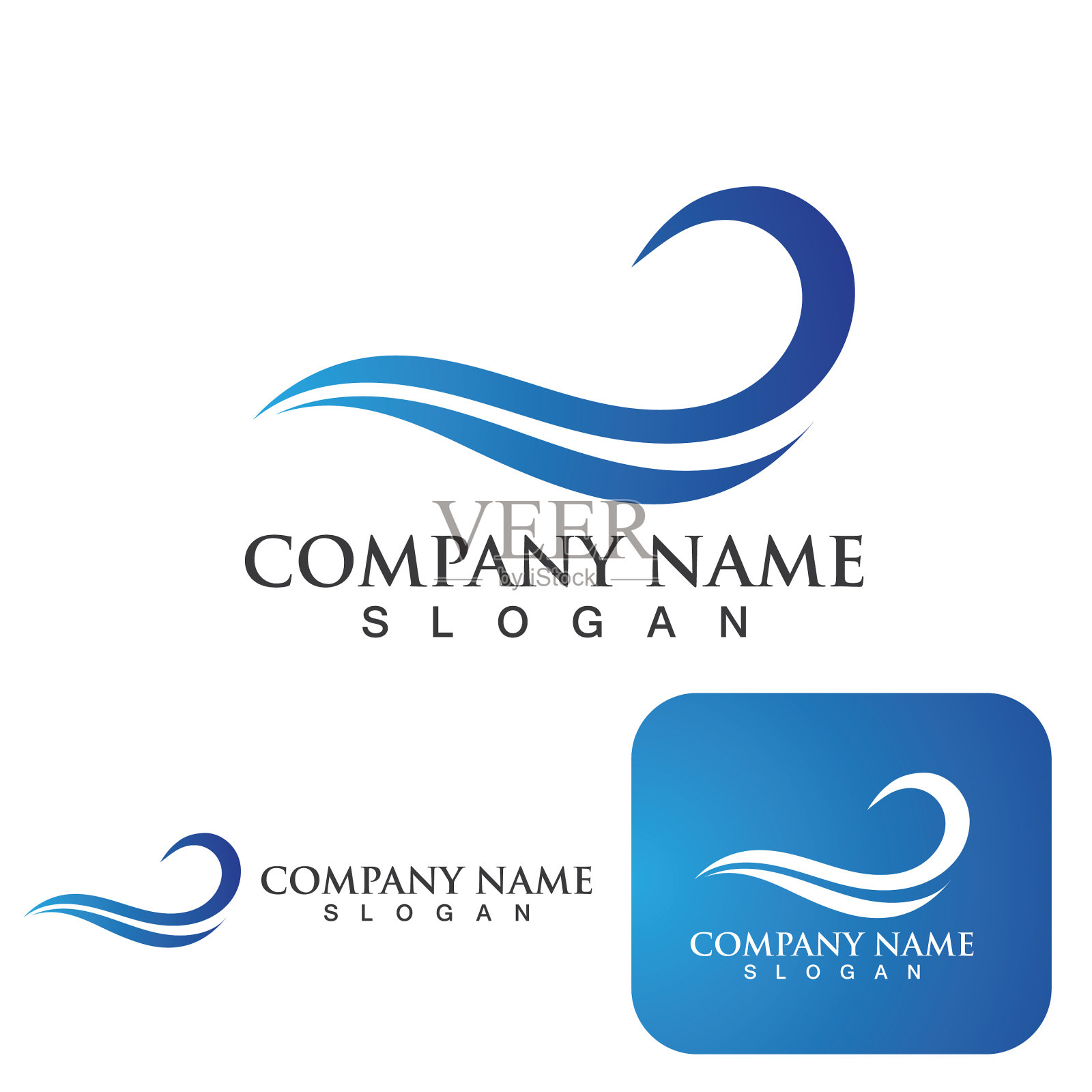 水波标志图标插画图片素材