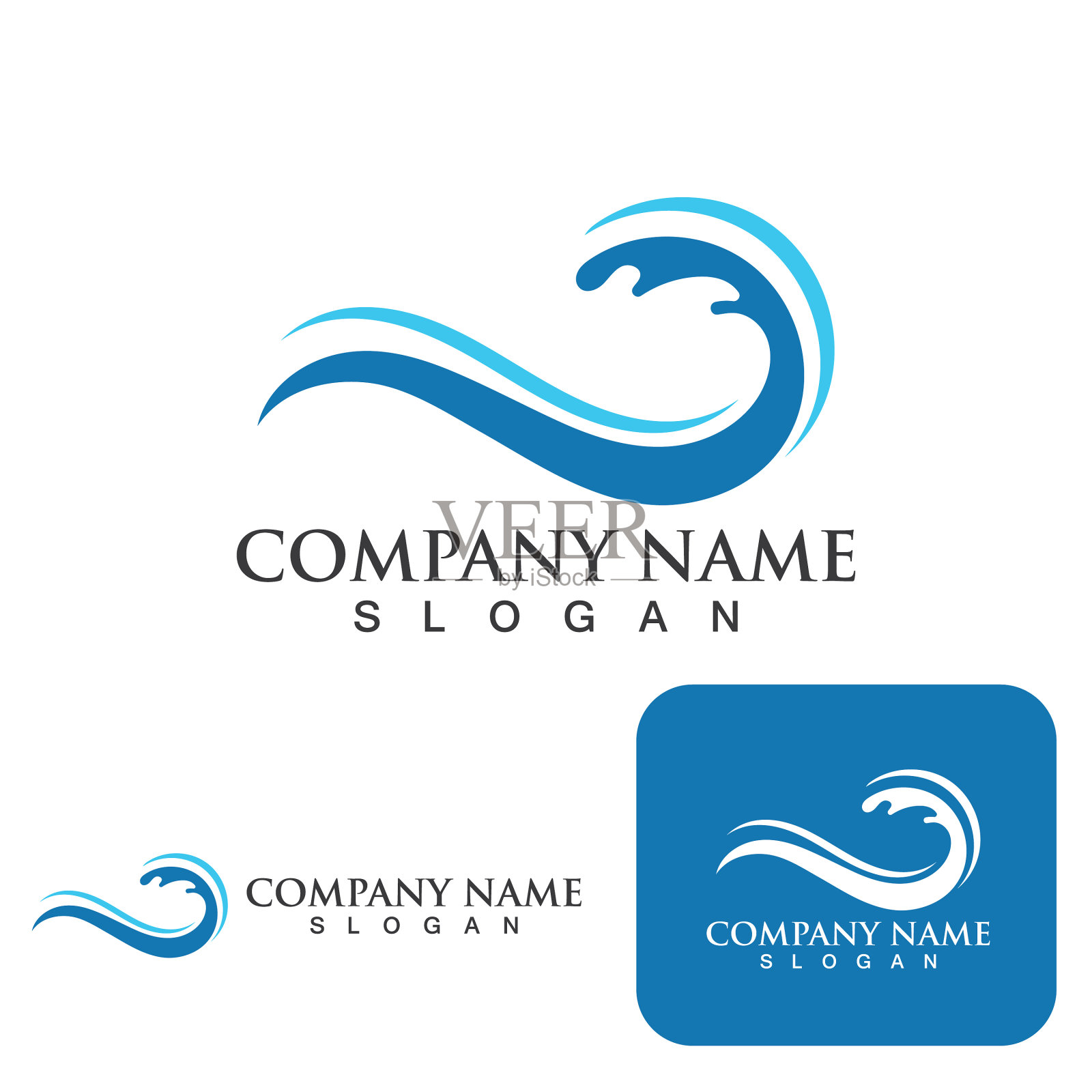 水波图标插画图片素材