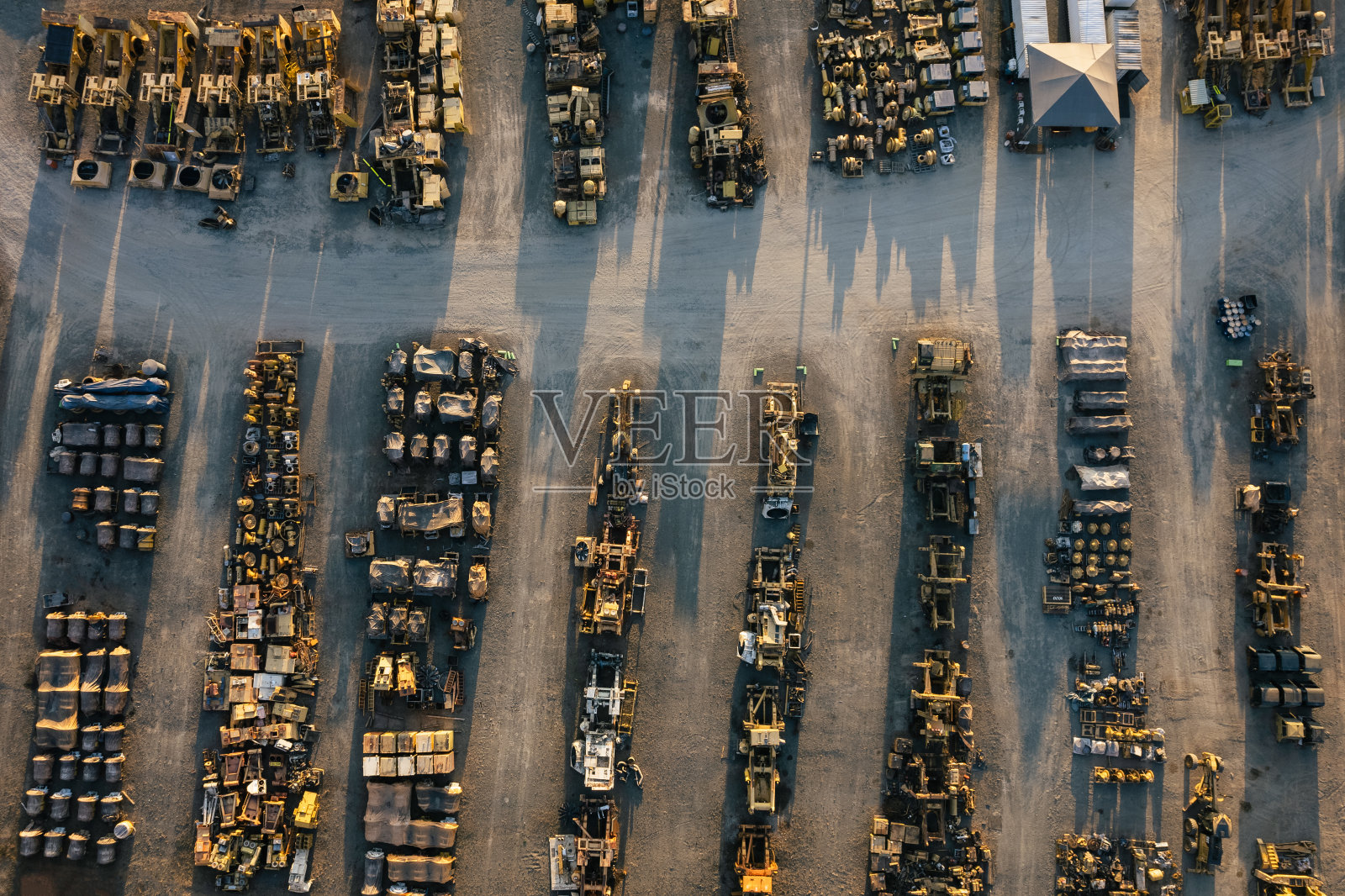 采矿、工程机械鸟瞰图照片摄影图片