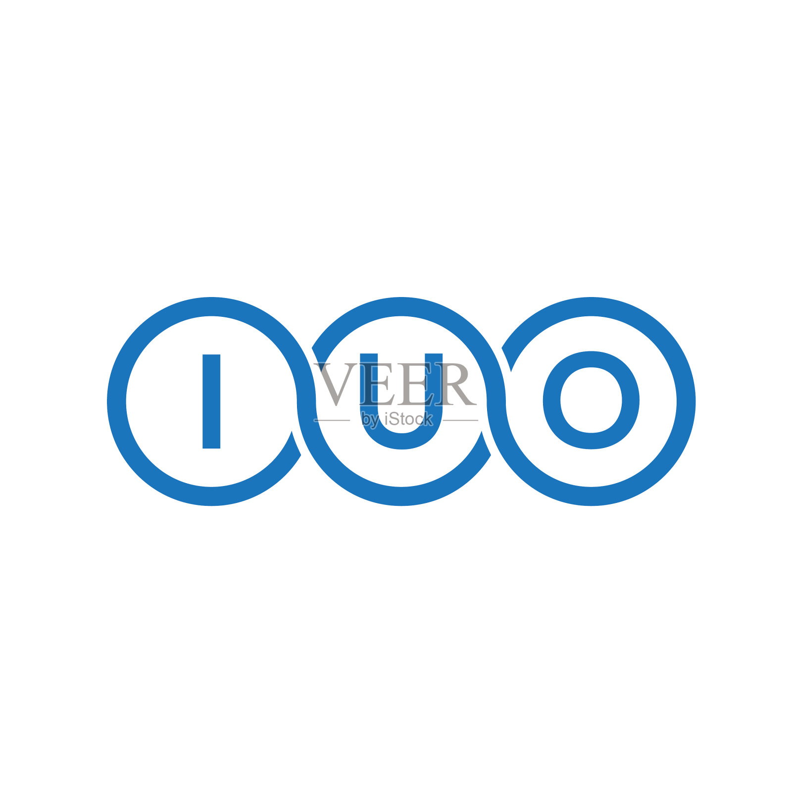 Iuo字母logo设计，白底Iuo图标素材