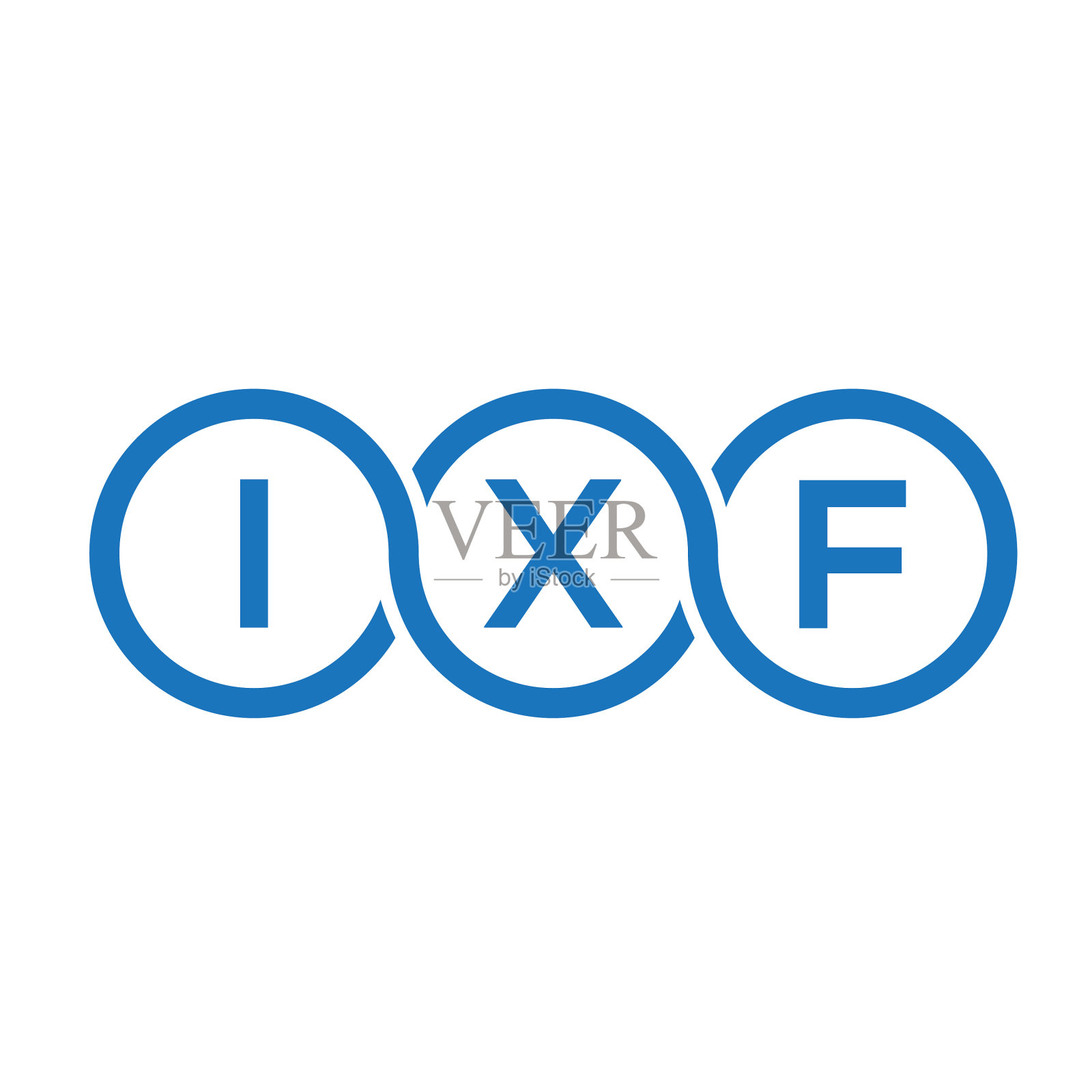 Ixf字母标志设计在白底Ixf插画图片素材