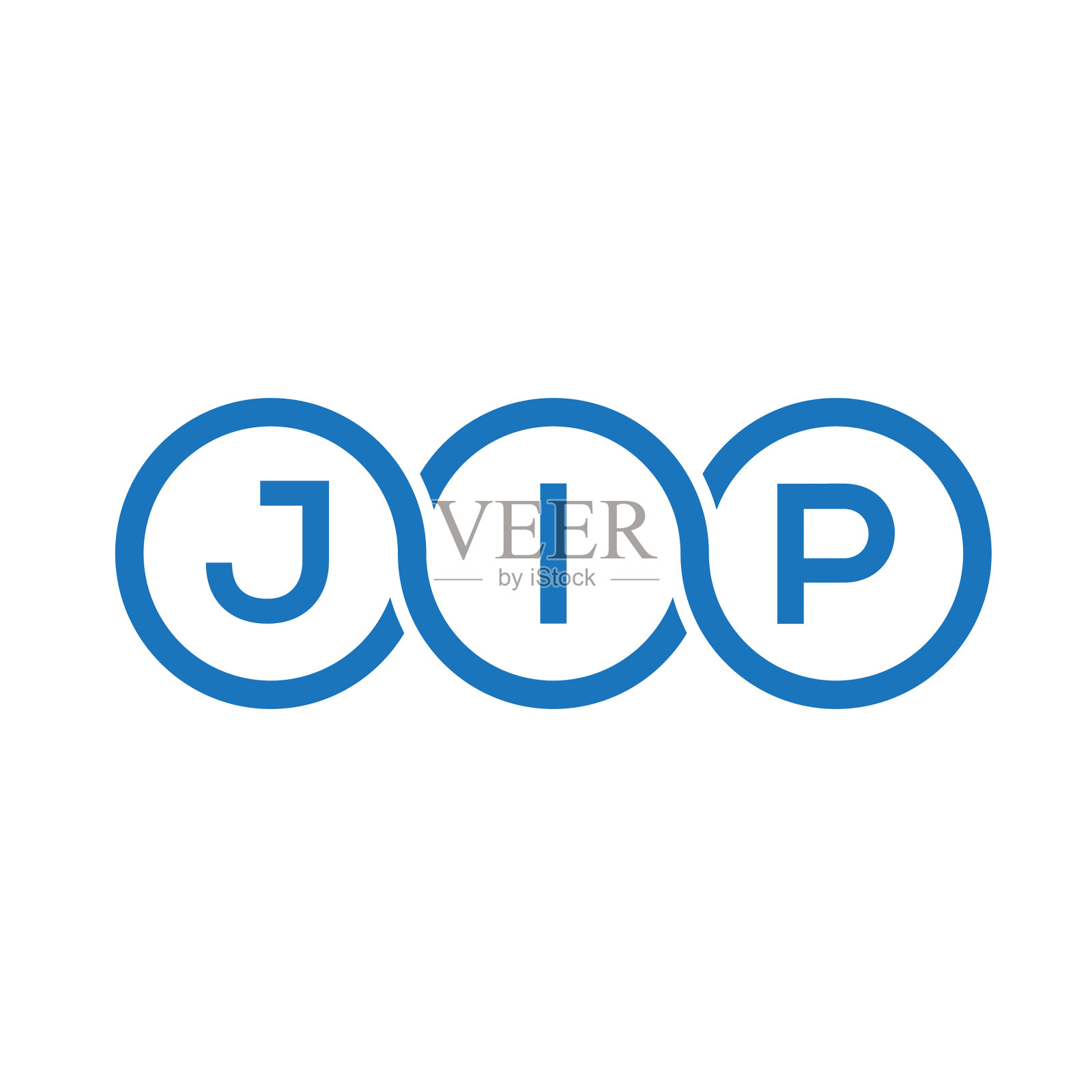 捷普字母标志设计在白色背景捷普插画图片素材