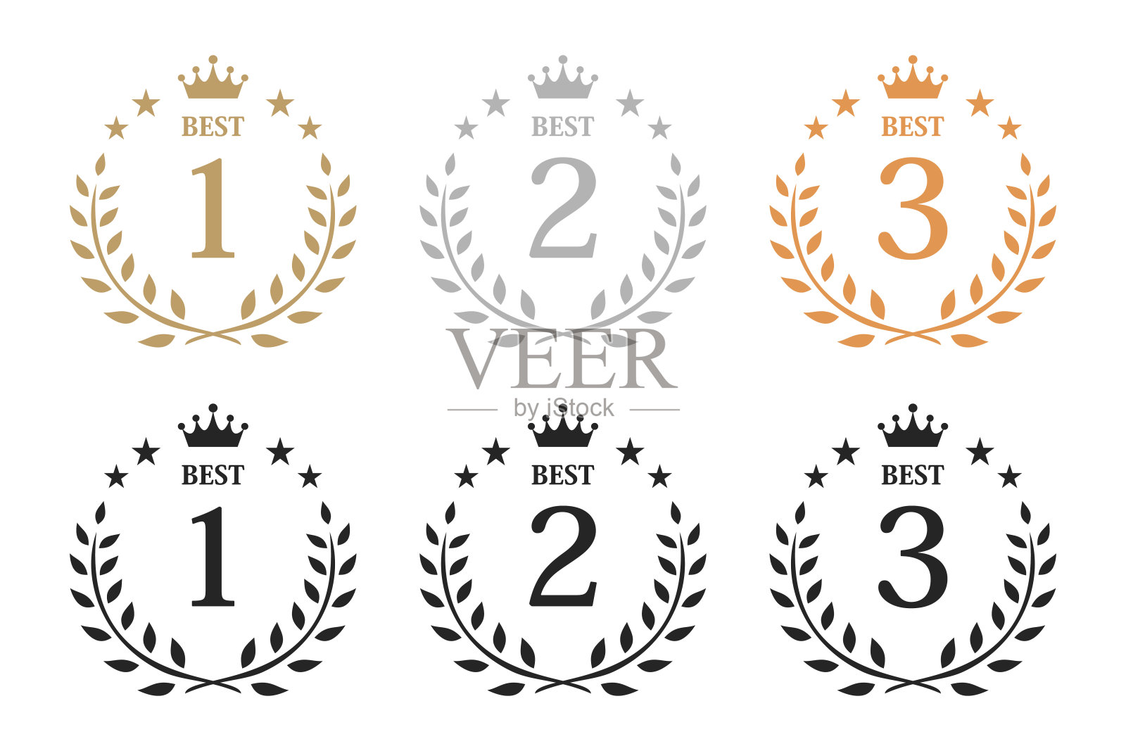 排名皇冠图标插图白色背景图标素材