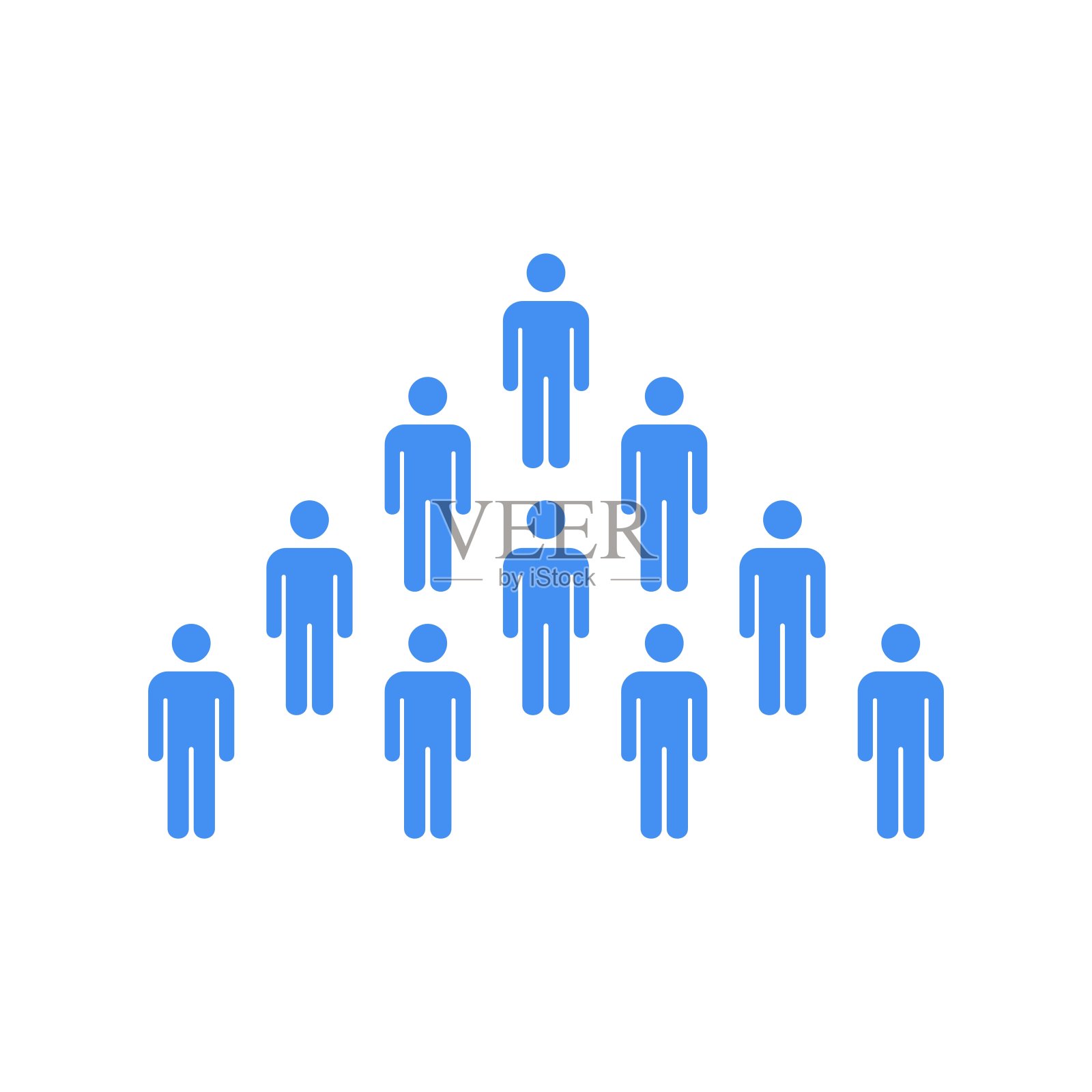 一组人矢量插图，一起工作，人图标。图标素材