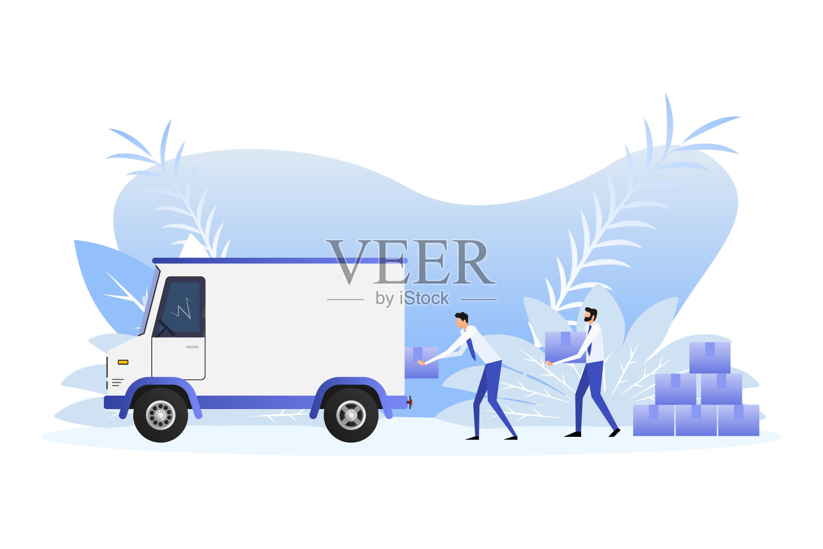 快递服务徽章。快速交货订单，白底秒表。矢量图插画图片素材