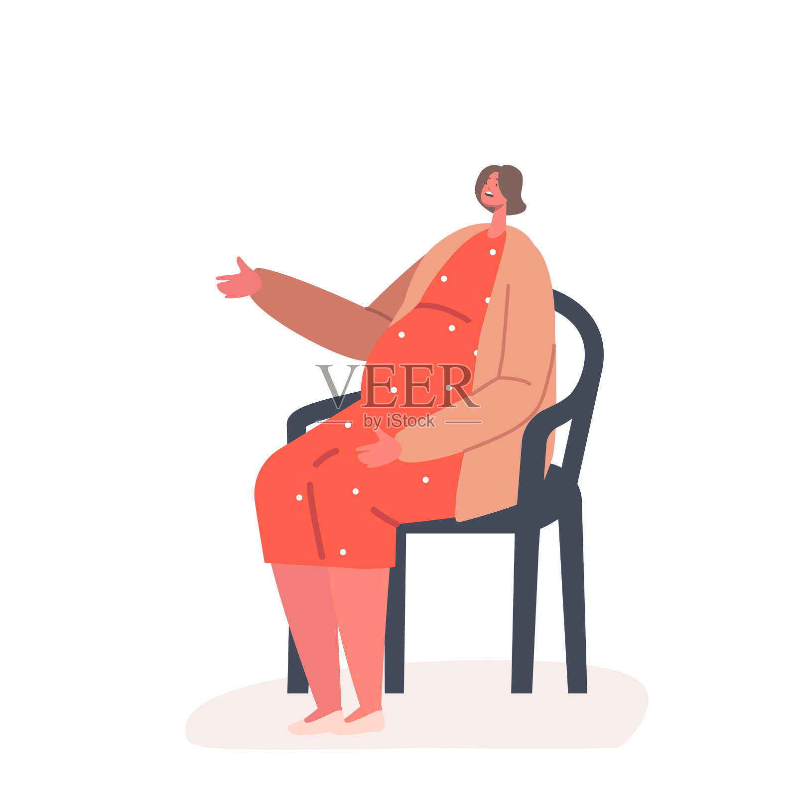 年轻母亲怀孕援助支持设计元素图片