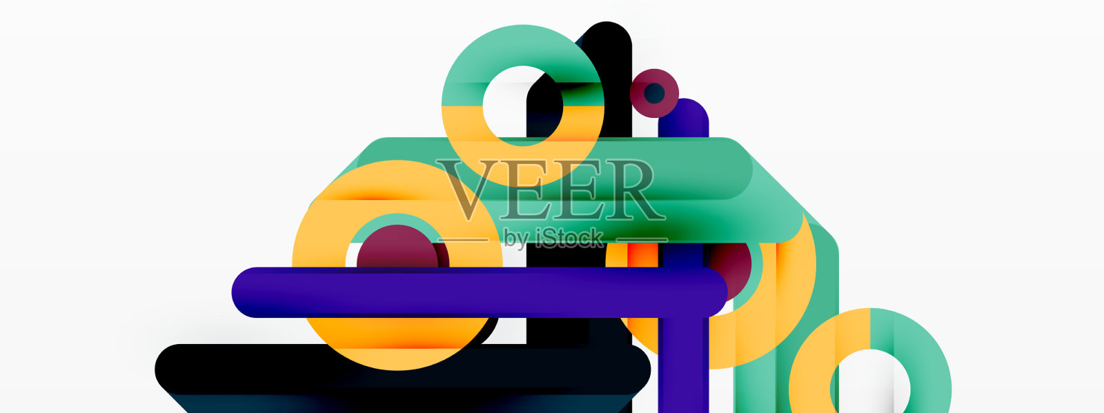 创意几何墙纸最小的线条和插画图片素材