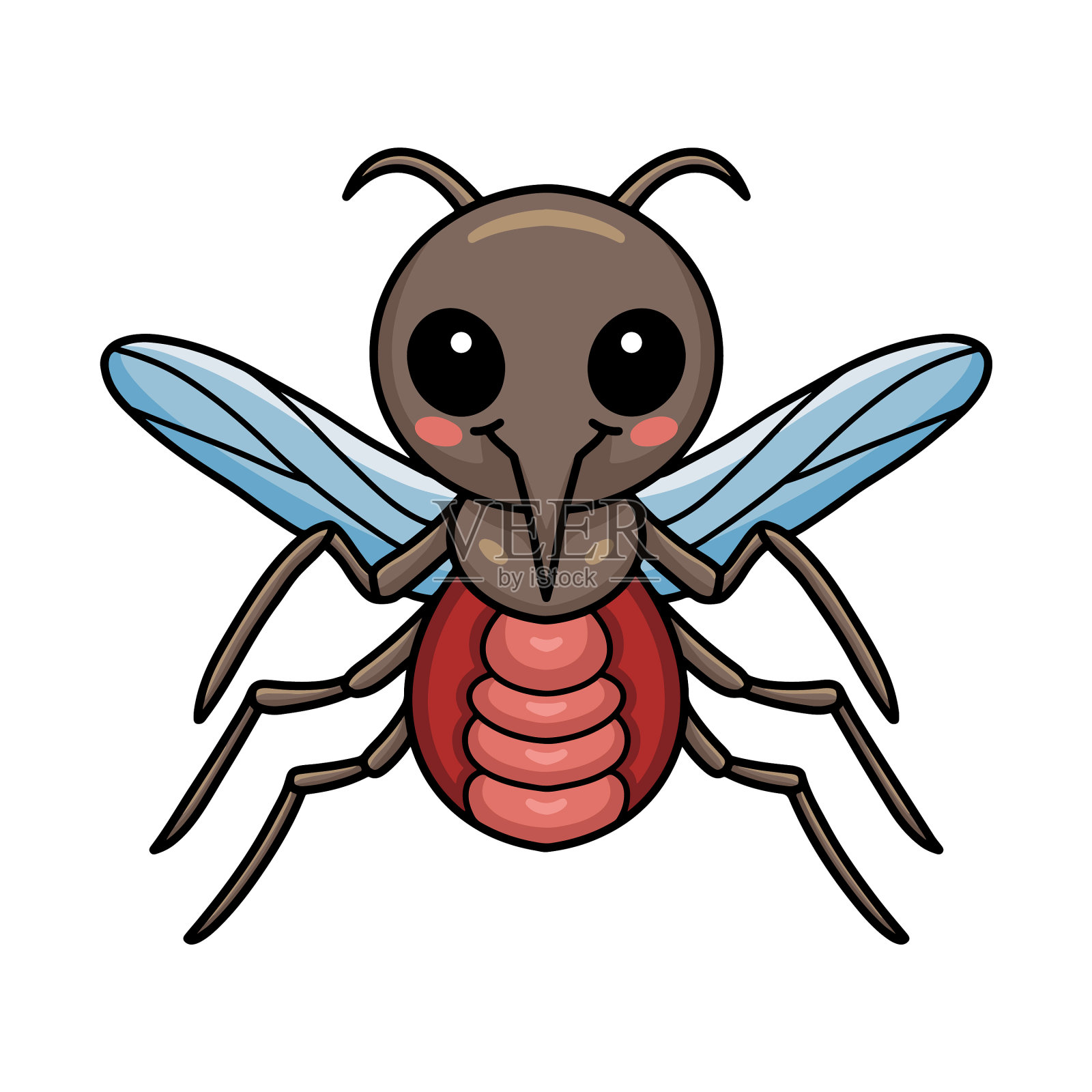 可爱的小蚊子卡通设计设计元素图片