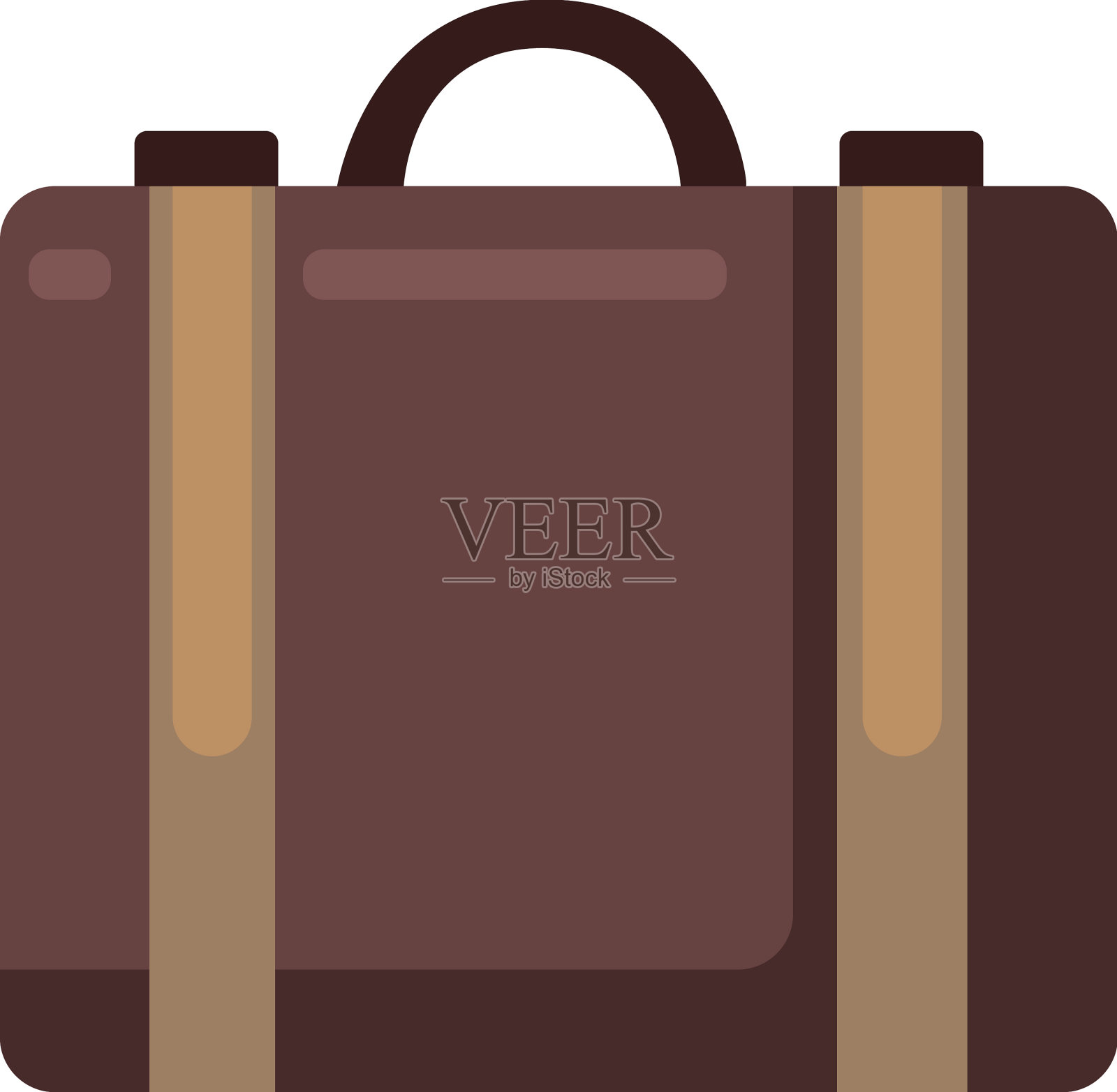 扁平棕色公文包设计设计元素图片