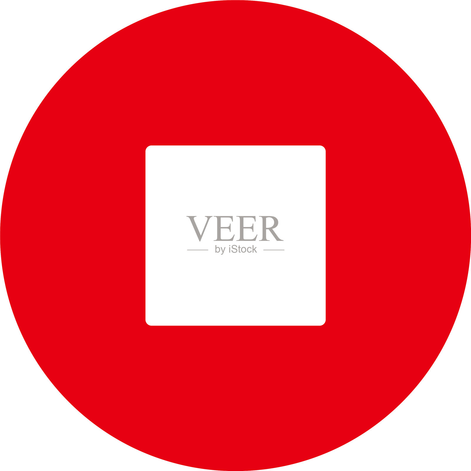 圆形停止按钮图标为红色图标素材