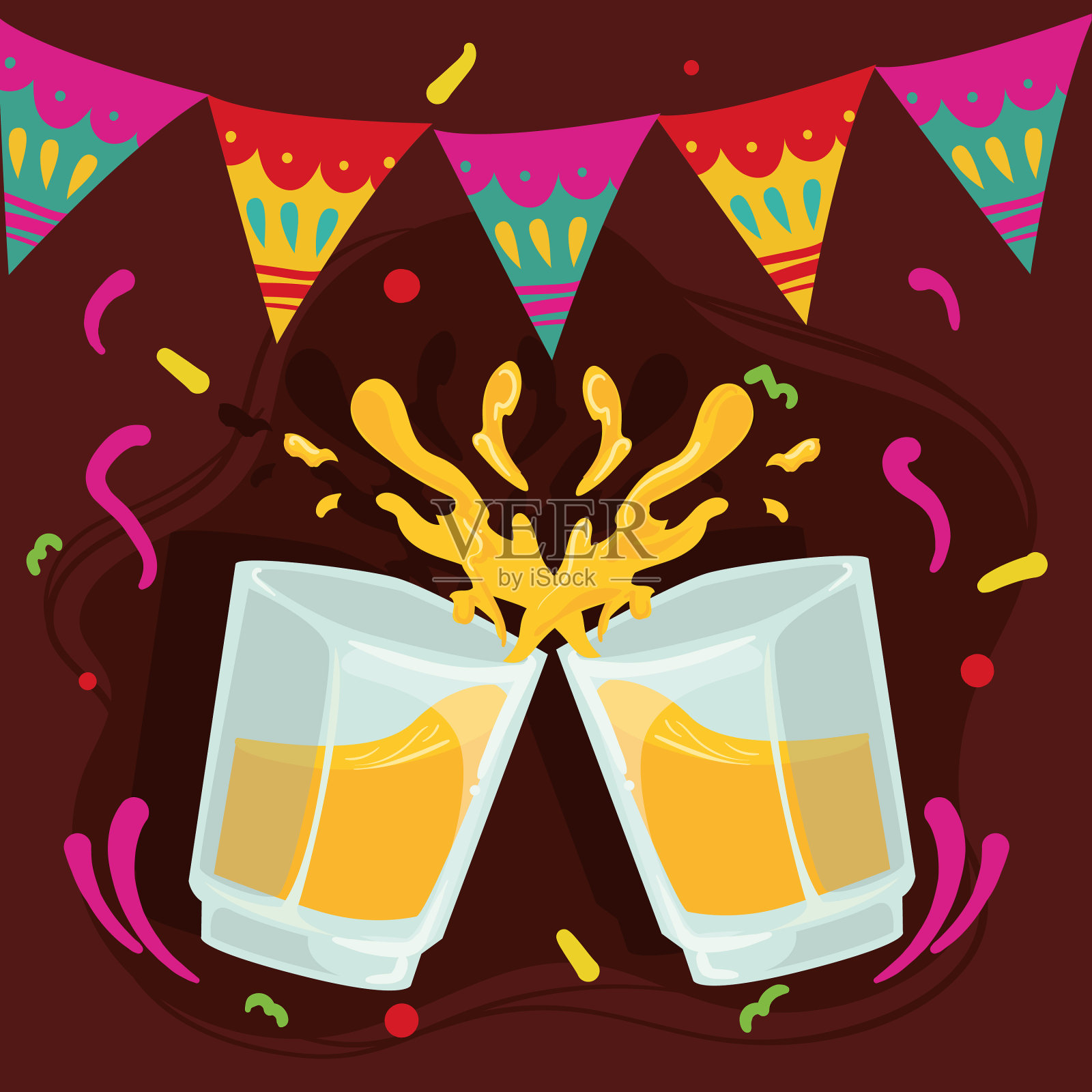 五月五日射击插画图片素材