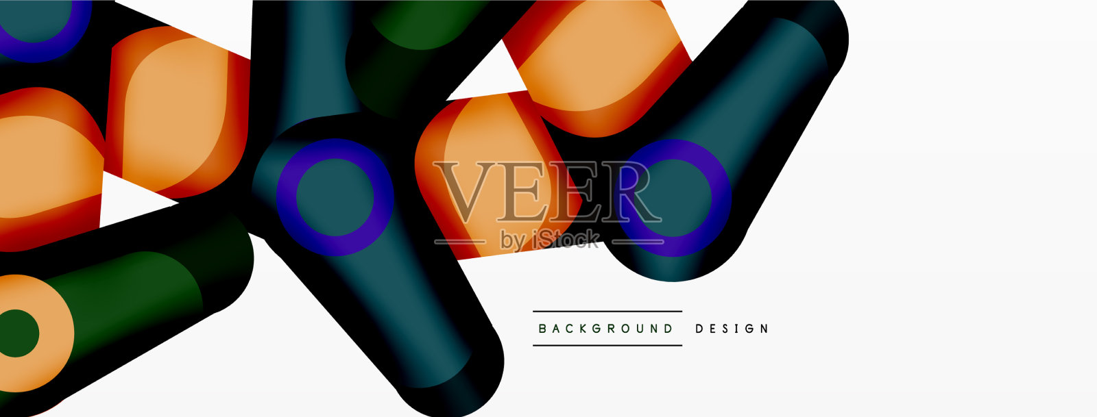 潮流创意极简几何背景插画图片素材