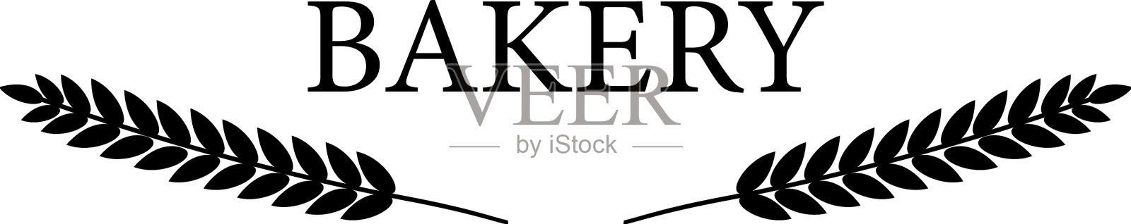 烘焙标志标签徽章徽章徽章极简主义插画图片素材