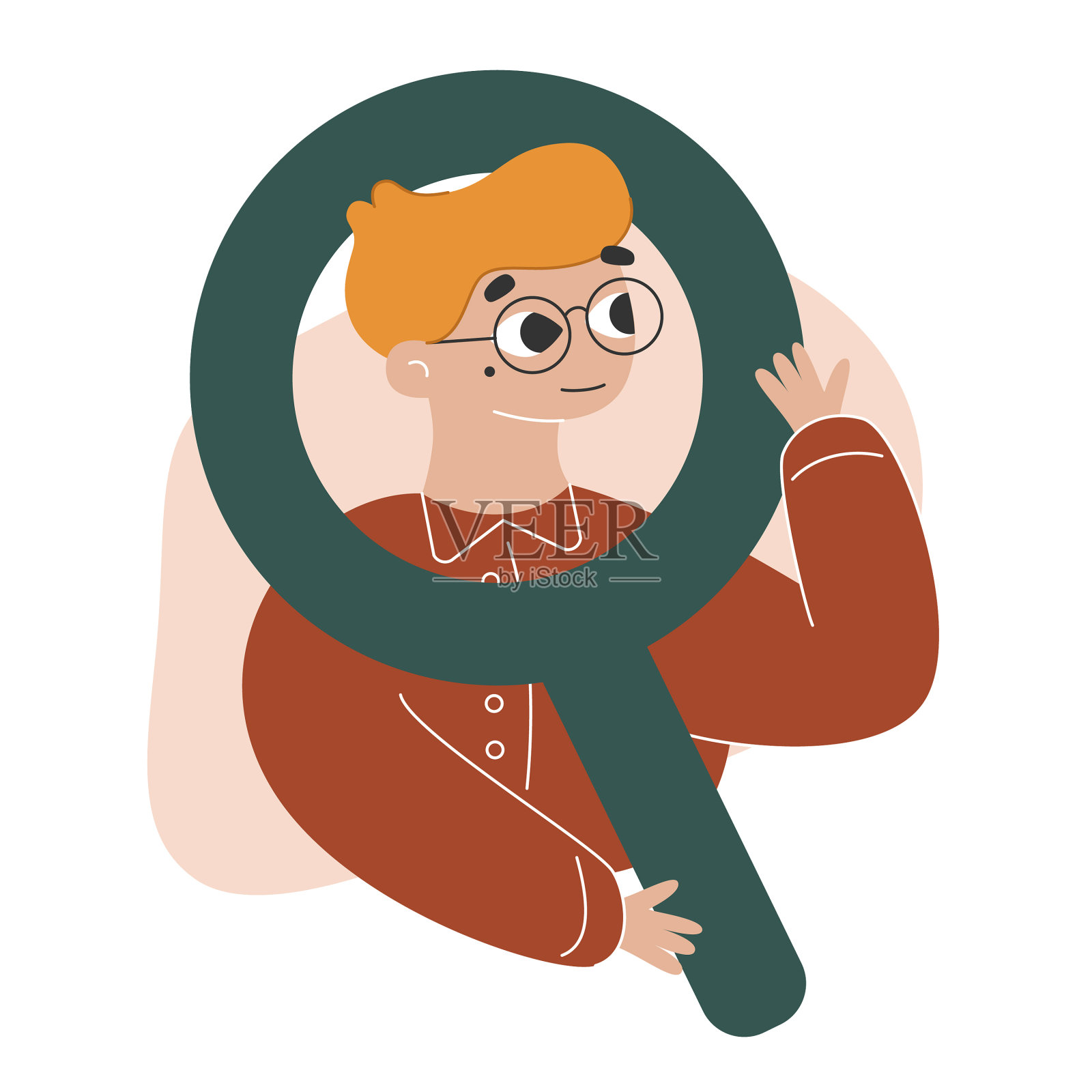 这个人是平面卡通人物设计元素图片