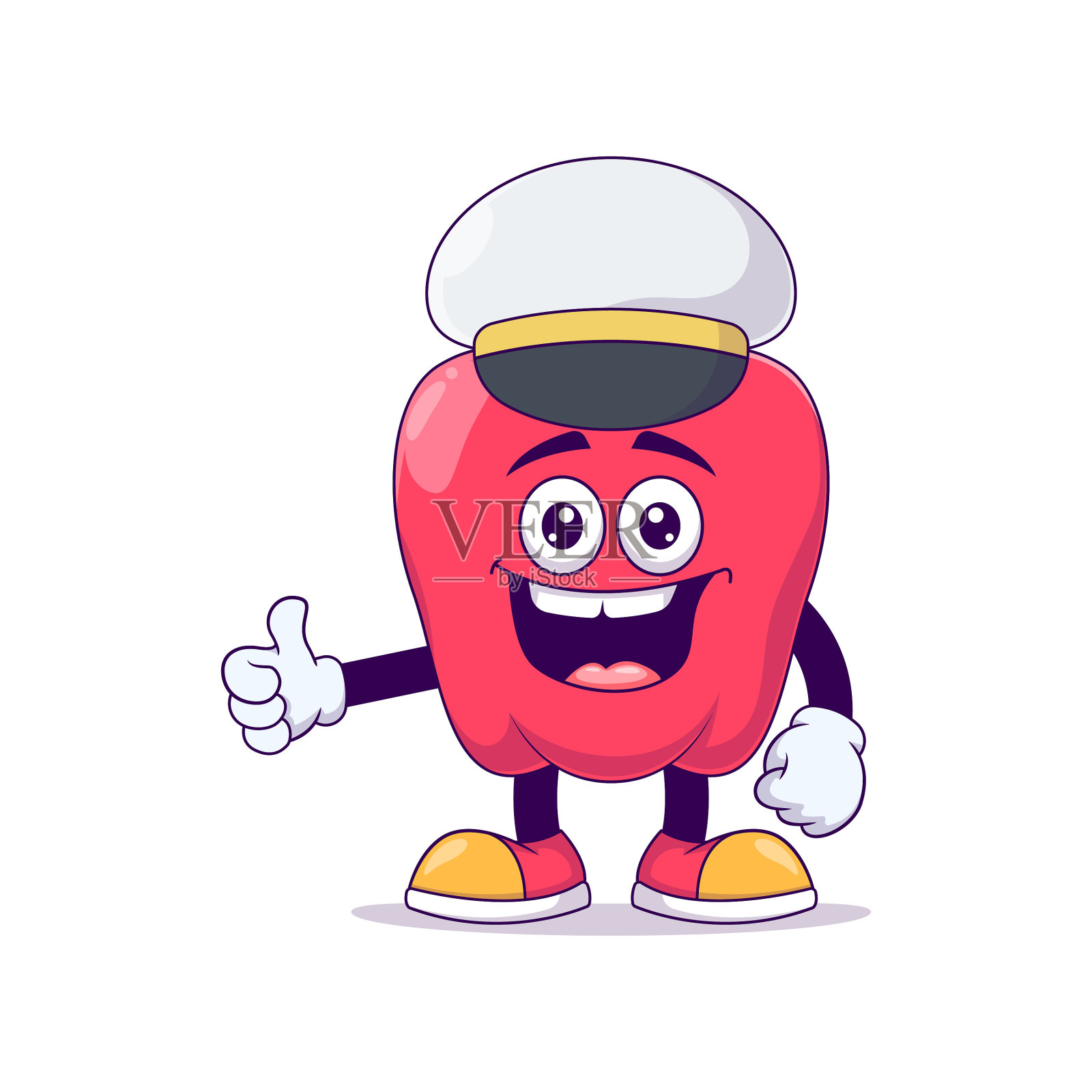 飞行员红灯笼椒卡通吉祥物人物设计元素图片