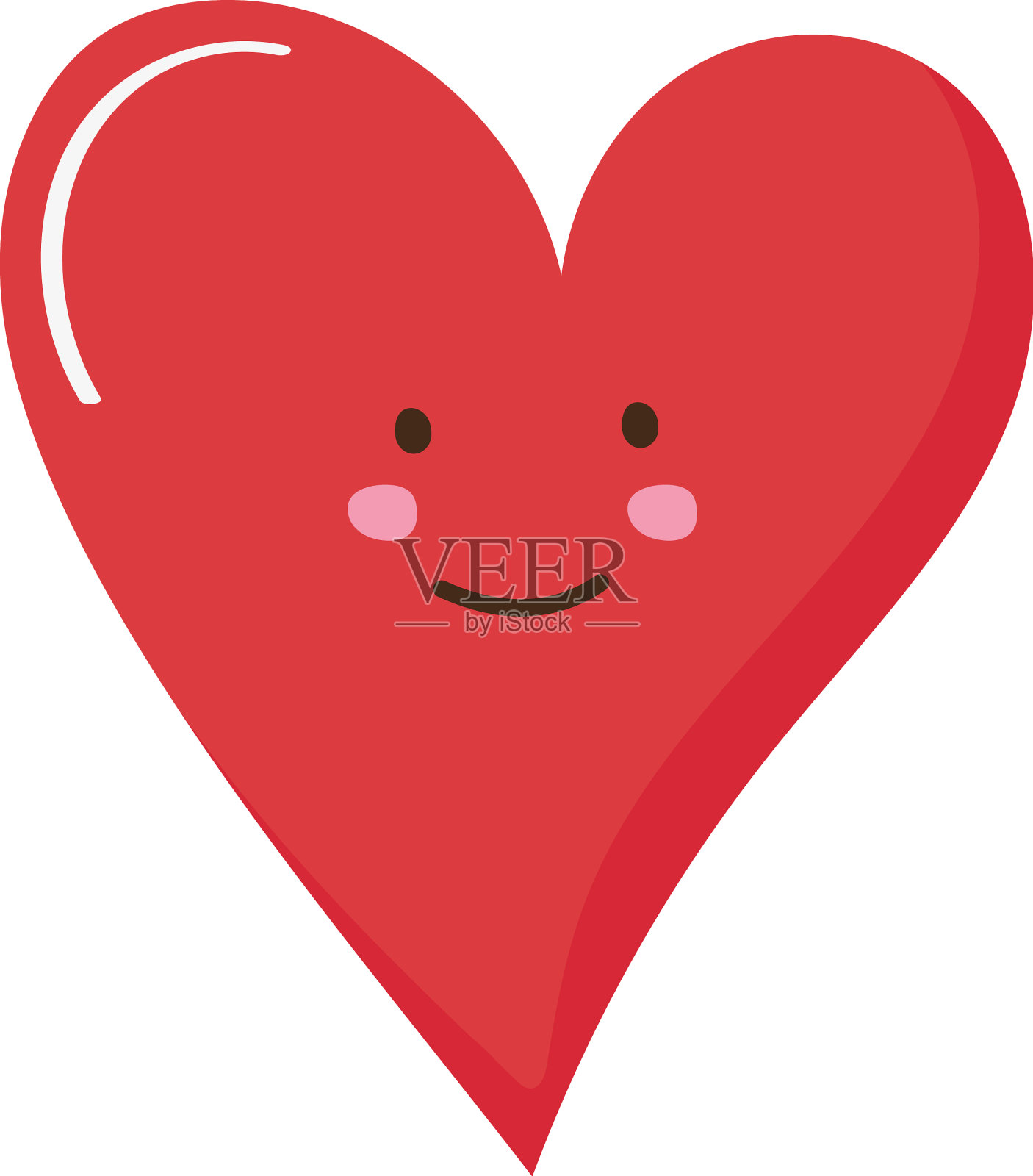 可爱的红色的心设计元素图片