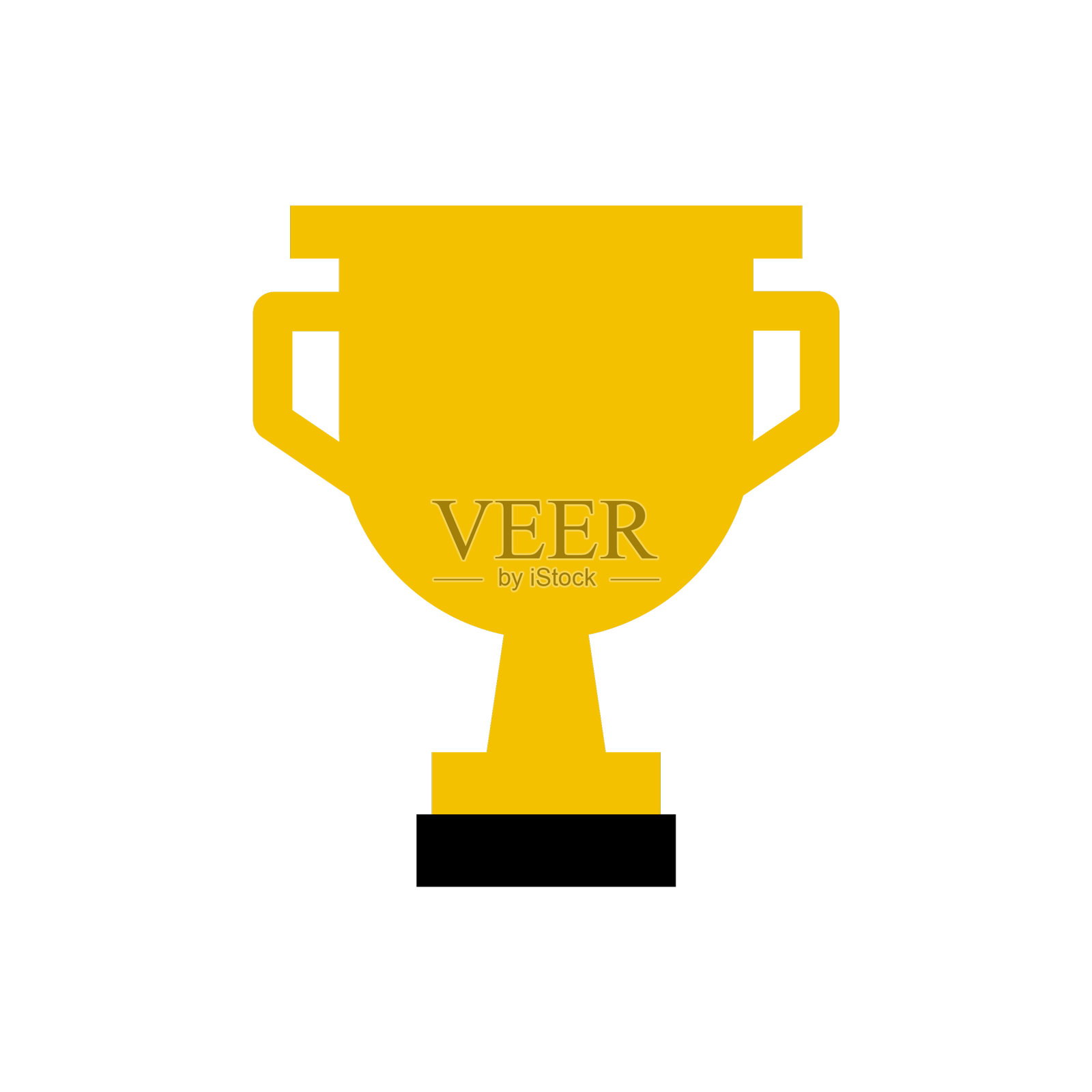 冠军奖杯的金杯图标设计元素图片