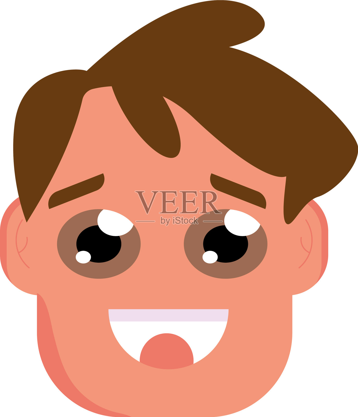 孤独快乐男孩化身卡通设计元素图片