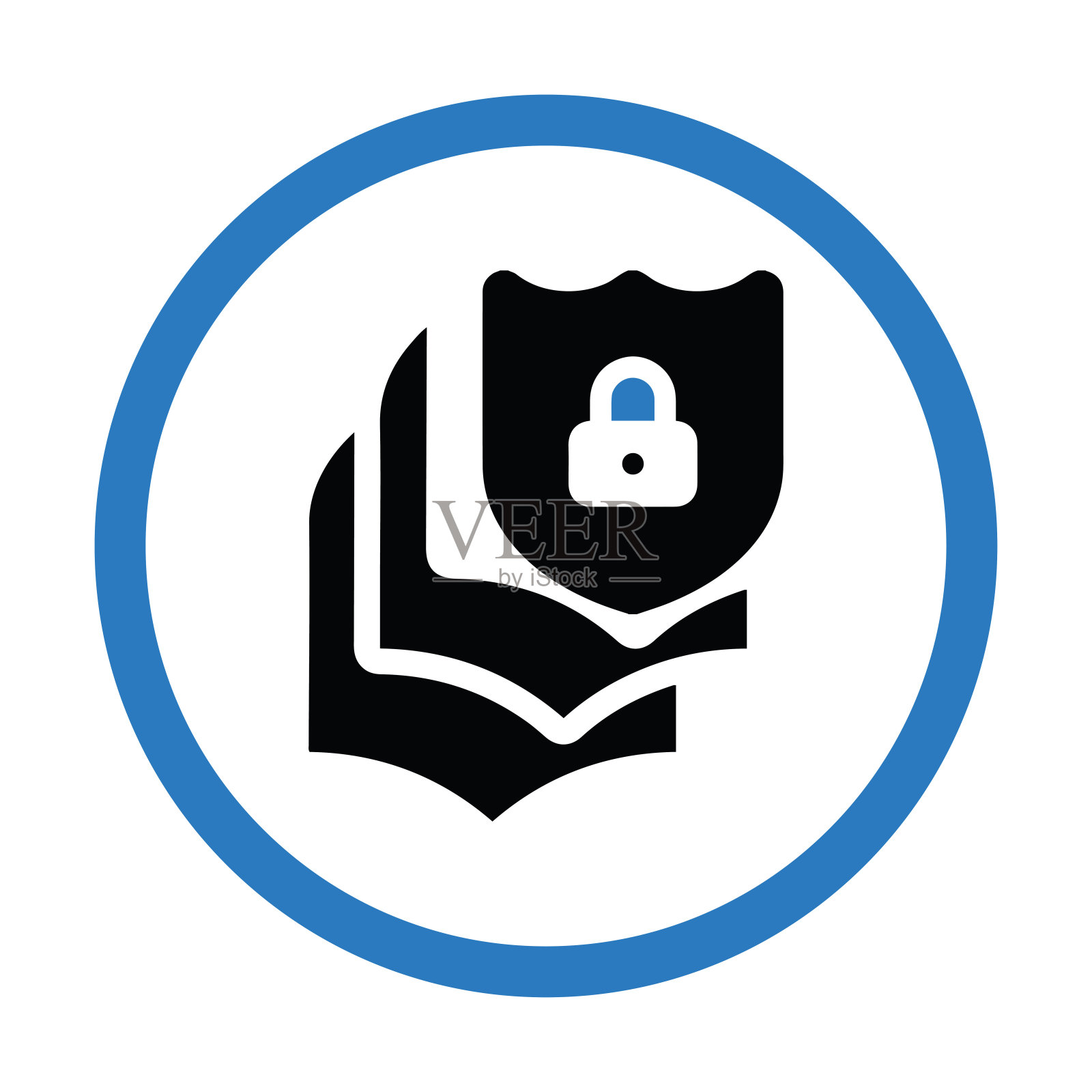 锁定策略或安全三重图标插画图片素材