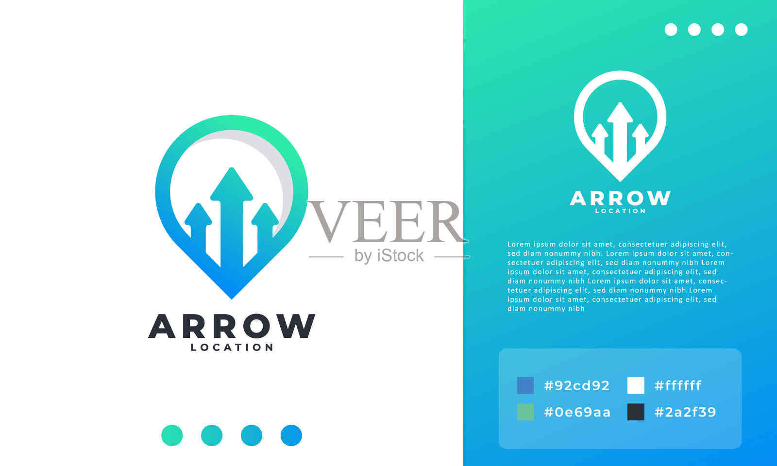 物流和交付标志，箭头和地图点标志设计模板元素插画图片素材