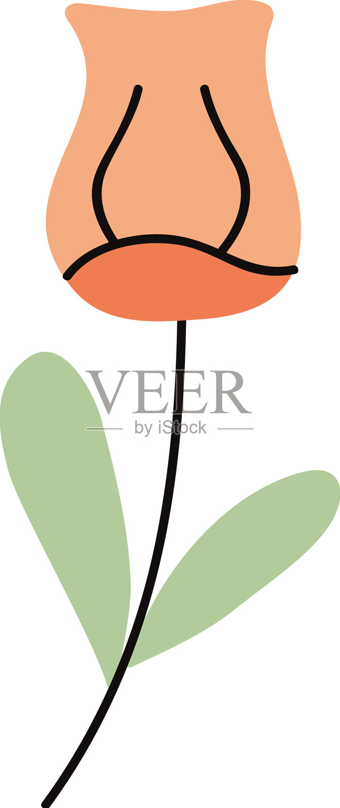 橙花春暖花开设计元素图片