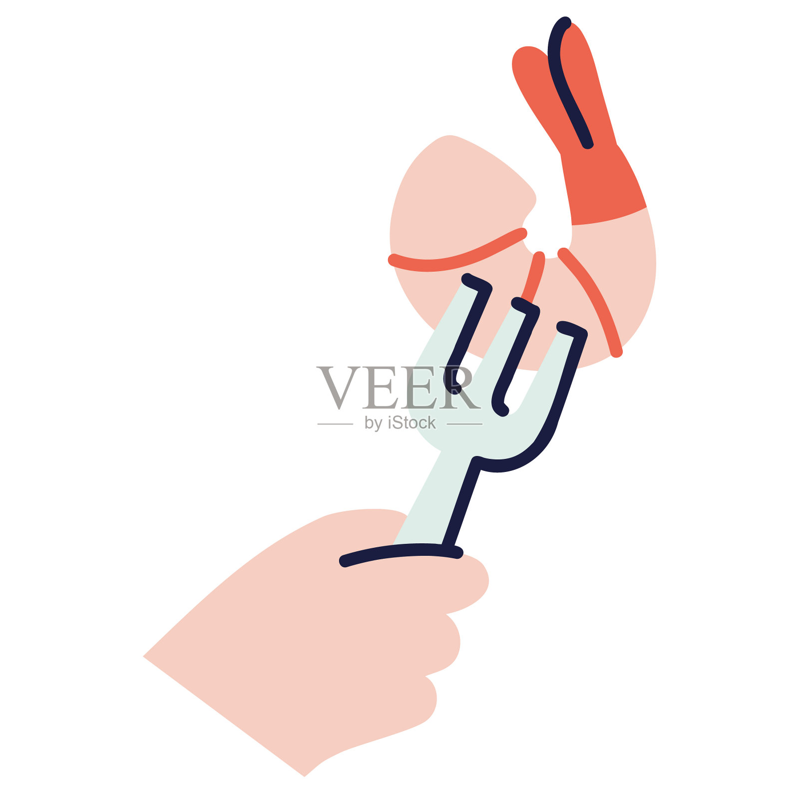 虾食品和饮料涂鸦插画图片素材