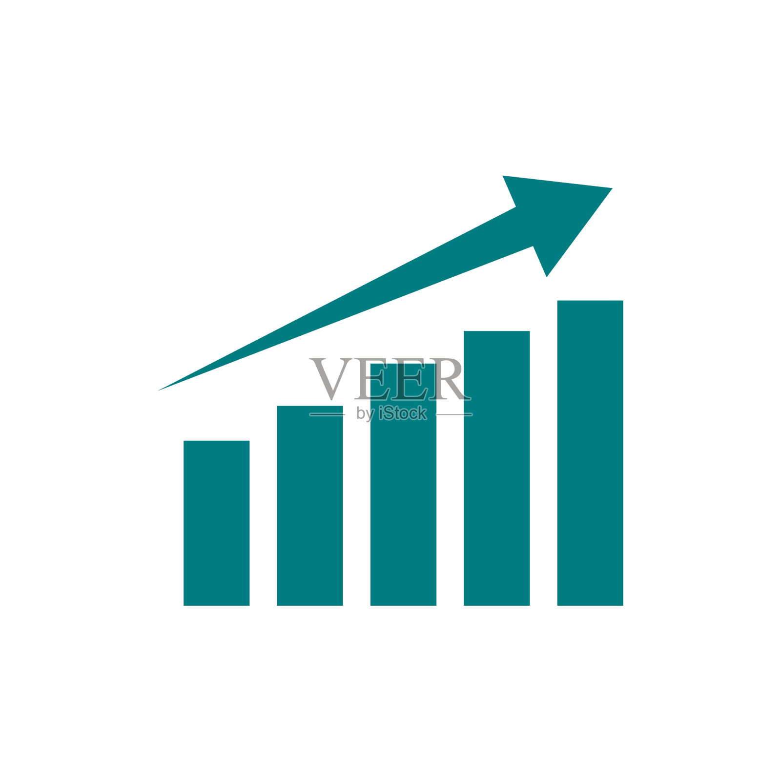 商业和金融的上升条和箭头插画图片素材